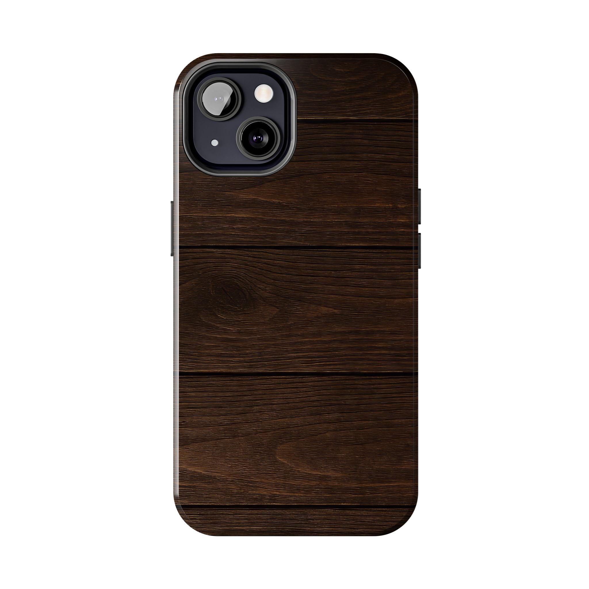 Dark Wood Grain Tough Case for iPhone & Samsung Galaxy