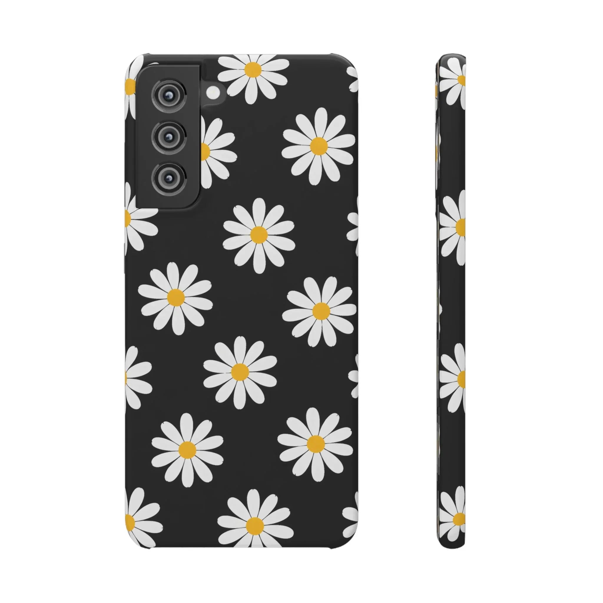 Daisy Charm Phone Case for iPhone 11-17 and Galaxy S20-S25 - KARARMDESIGN