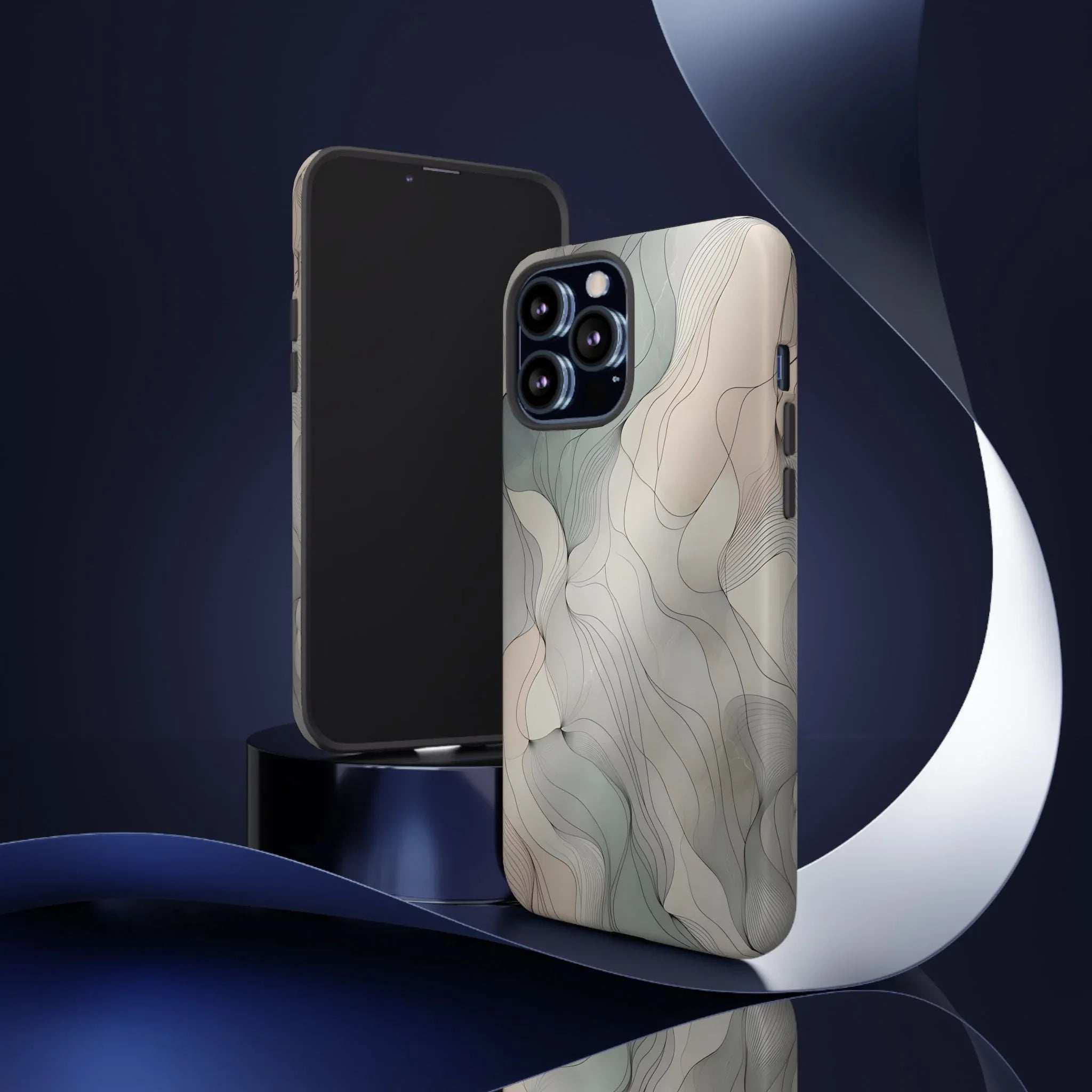 Pastel Wave Phone Case – Minimalist Design for iPhone & Pixel - KARARMDESIGN