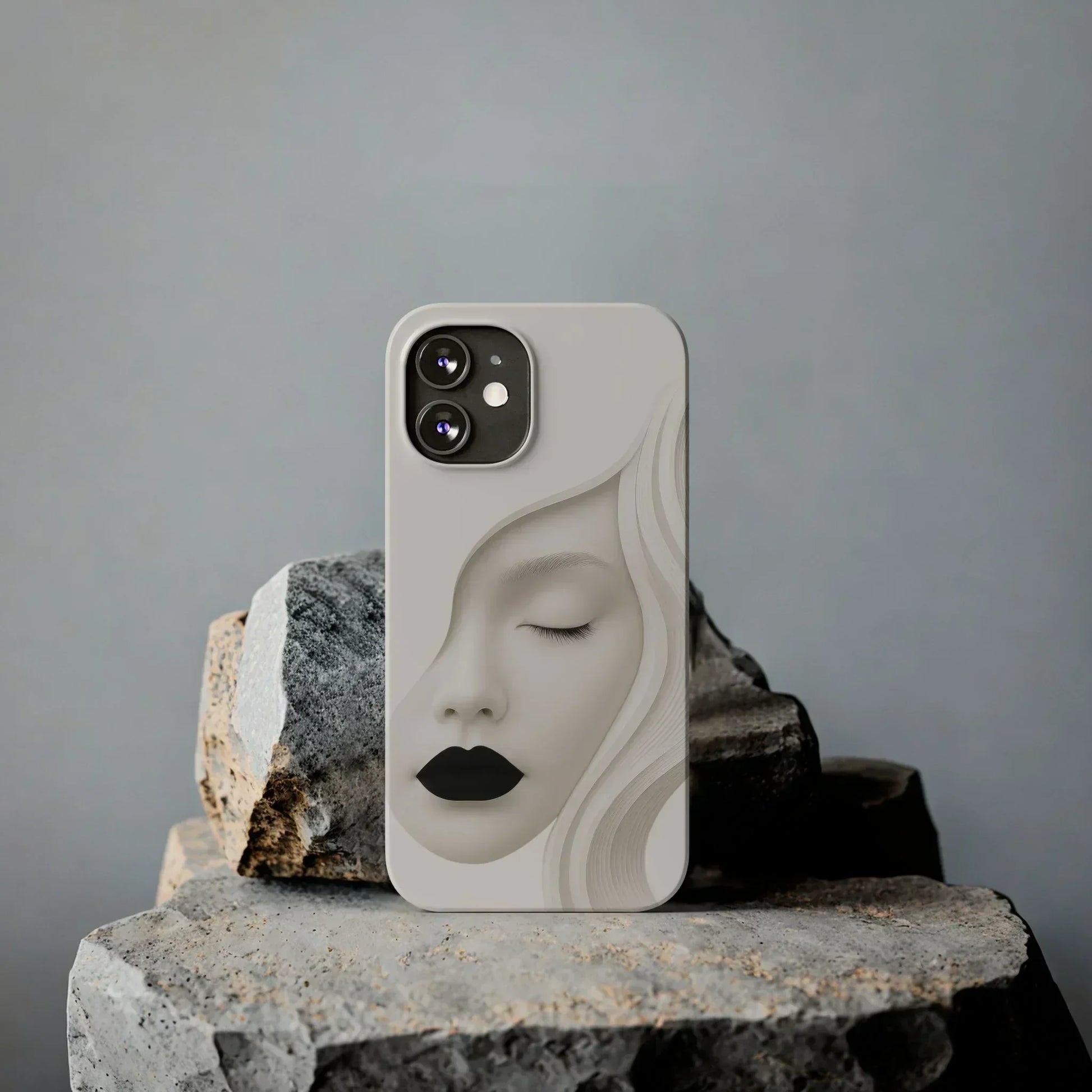 Minimalist Face Phone Case for iPhone 7-16 Models - KarArmDesign
