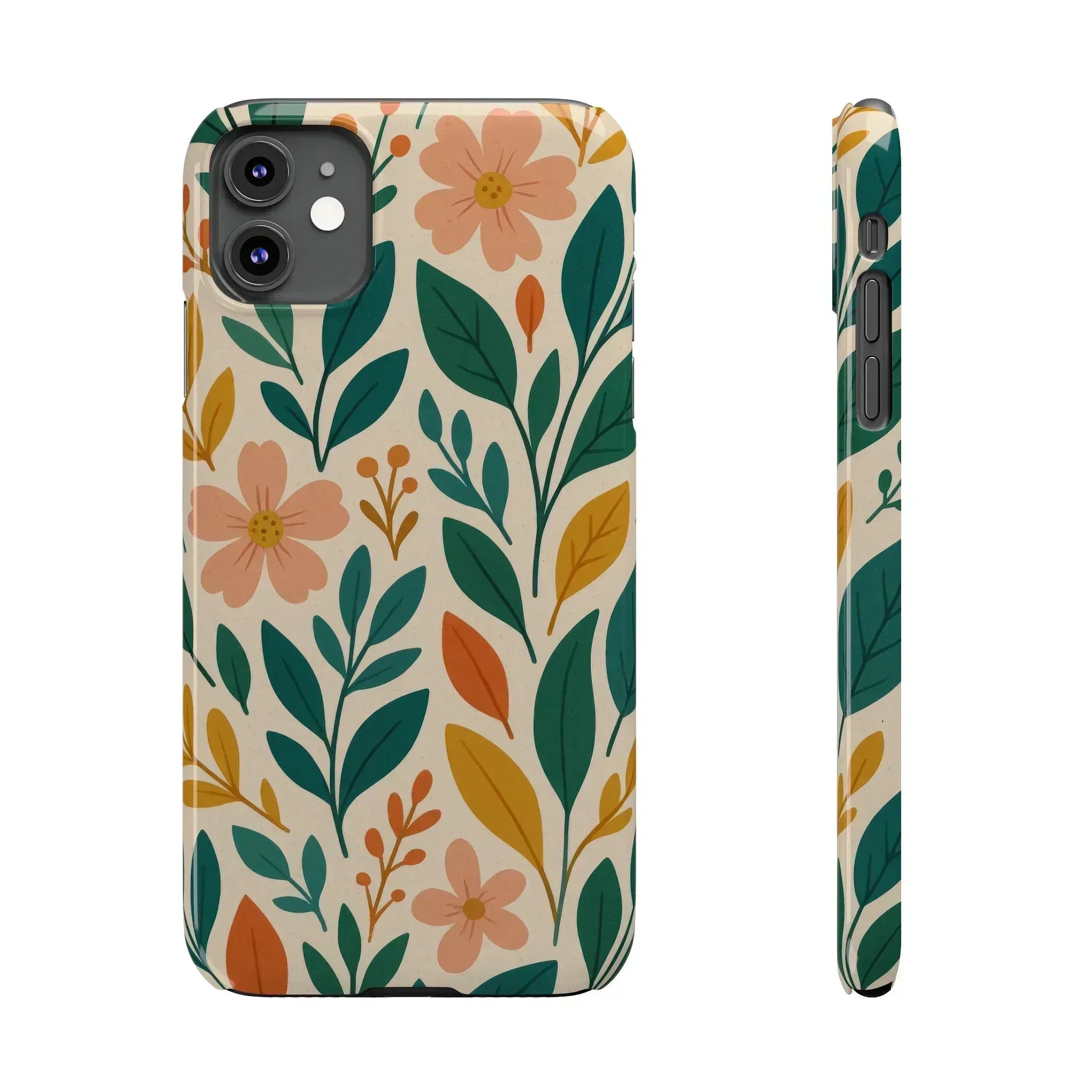 Floral Harmony Phone Case for iPhone 11-16 - KARARMDESIGN