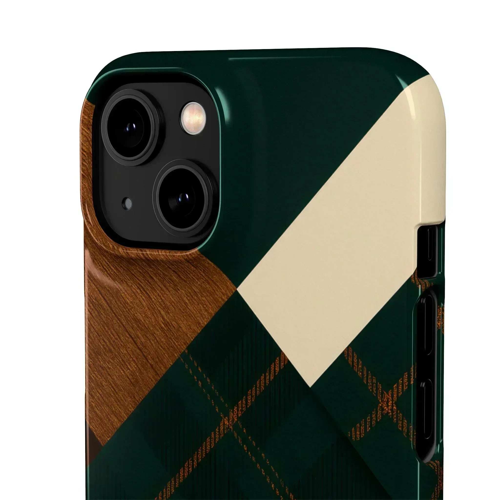 Rustic Green Phone Case for iPhone 8-16 and Galaxy S20-S24 - KARARMDESIGN