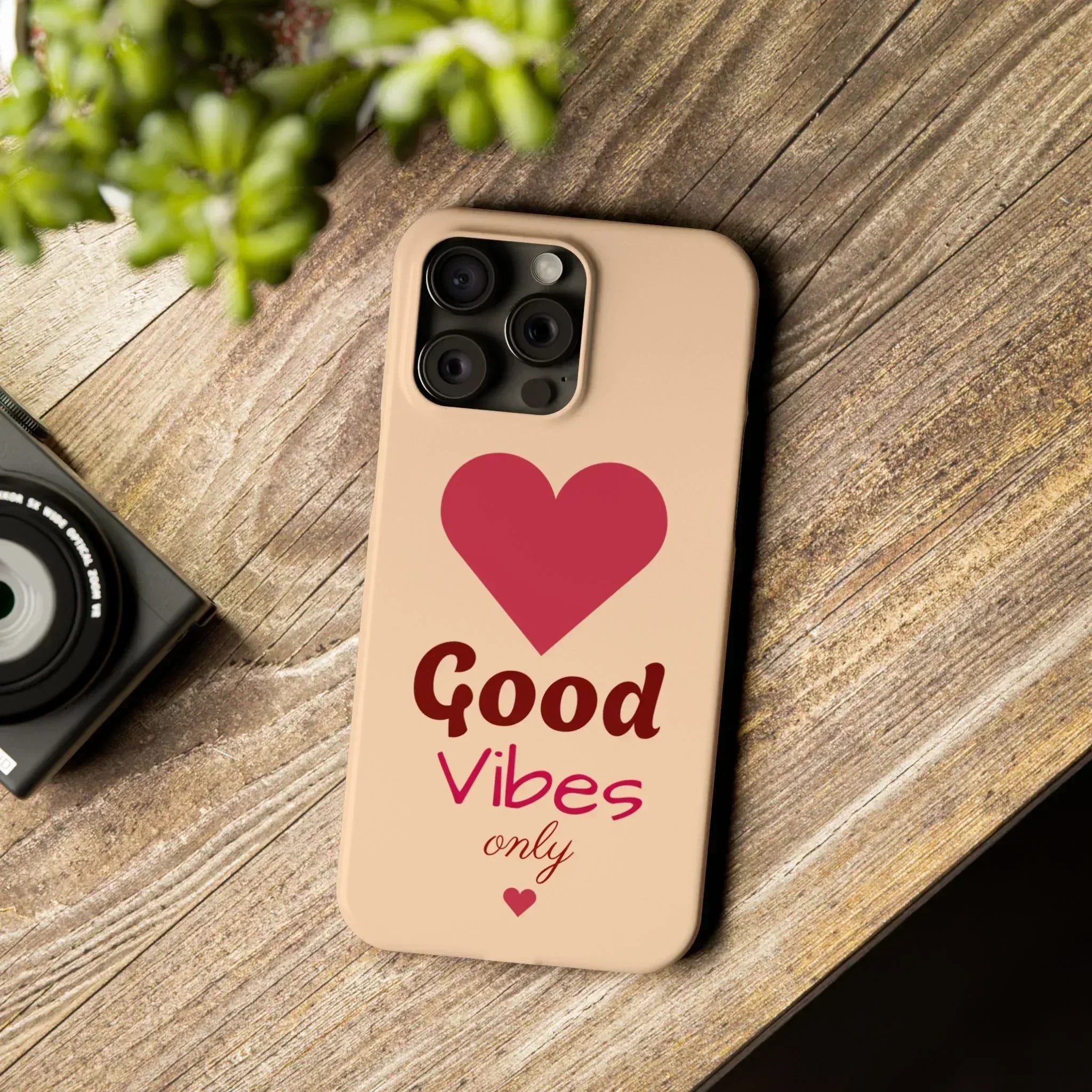Good Vibes Only Slim Phone Case for iPhone 11-16 - KARARMDESIGN
