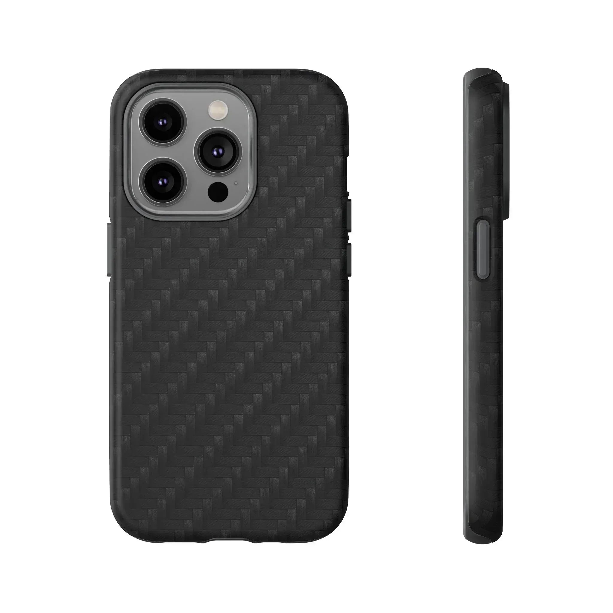 Black Carbon Phone Case for iPhone 8-16 and Google Pixel up to 9 - KARARMDESIGN