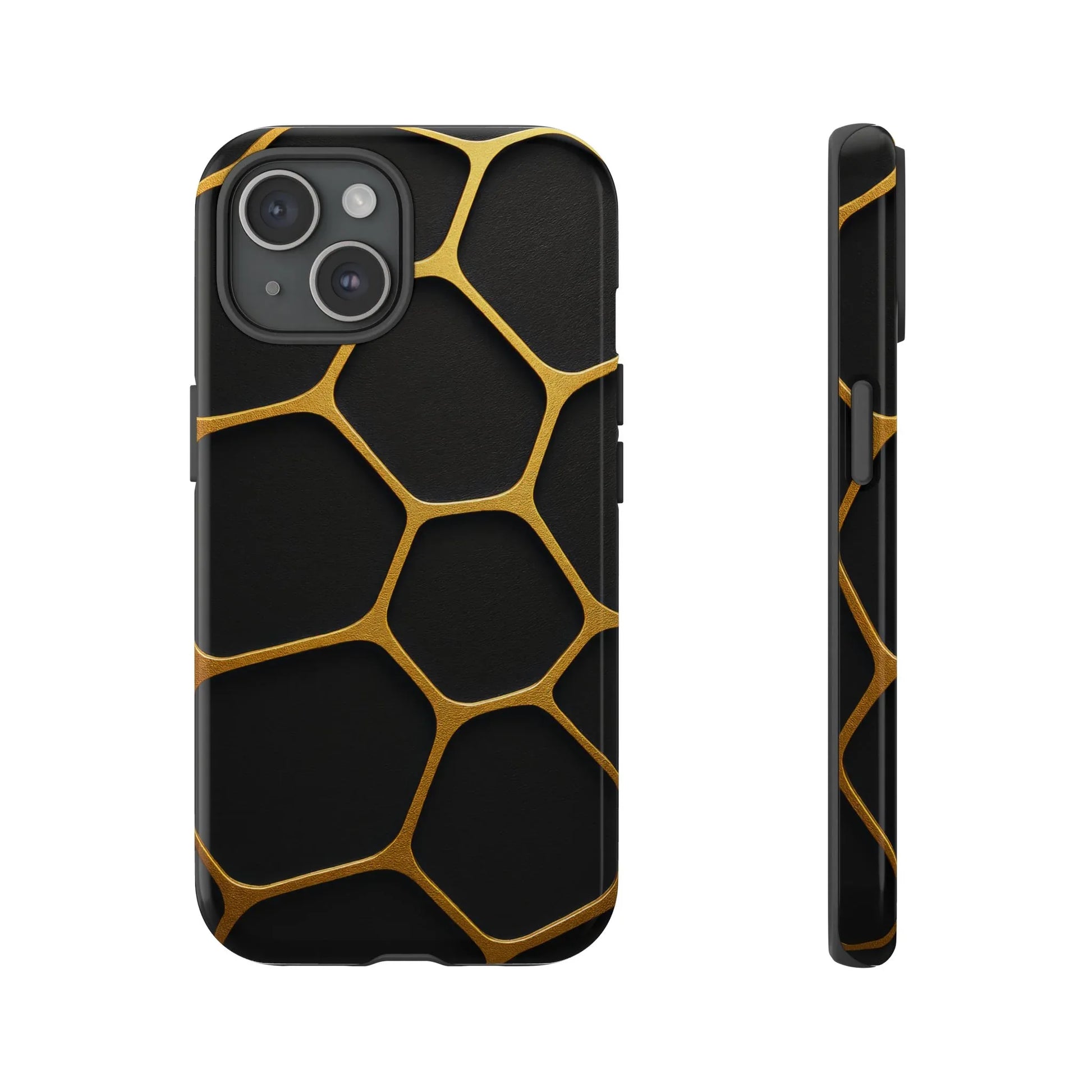 Golden Cellscape Phone Case for iPhone 8-17 and Galaxy S20-S25 - KARARMDESIGN