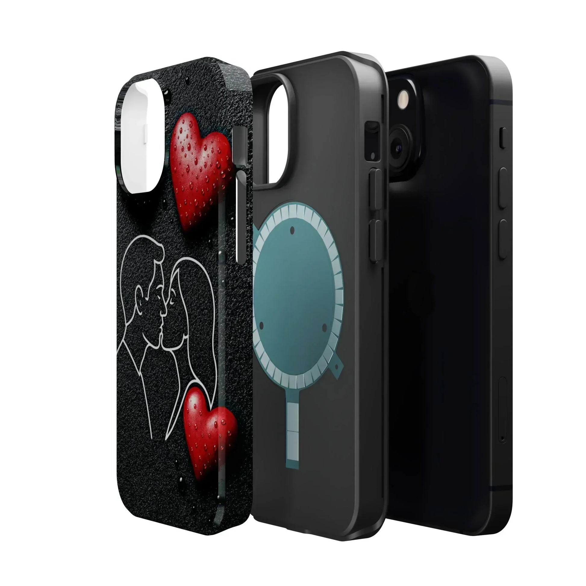 Midnight Kiss Phone Case for iPhone 13-16 Models - KarArmDesign