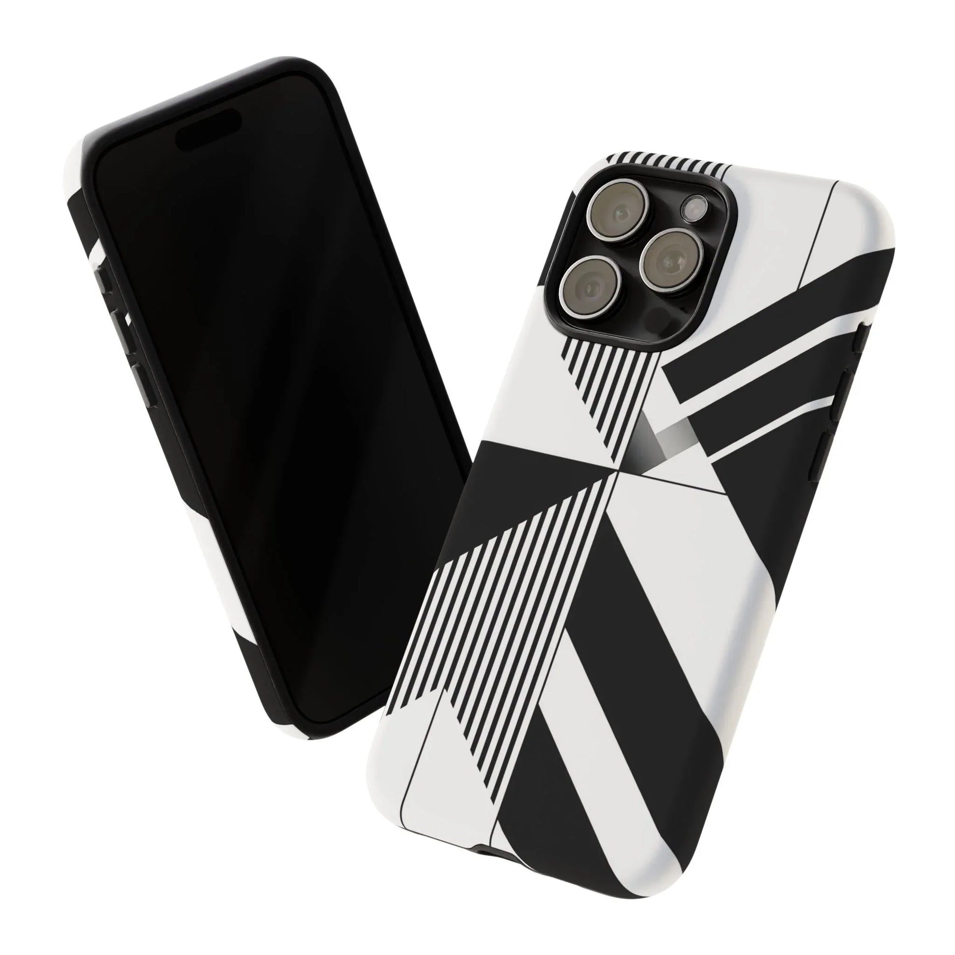 Monochrome Tough Phone Case for iPhone 11-16 and Galaxy S20–S25 - KARARMDESIGN