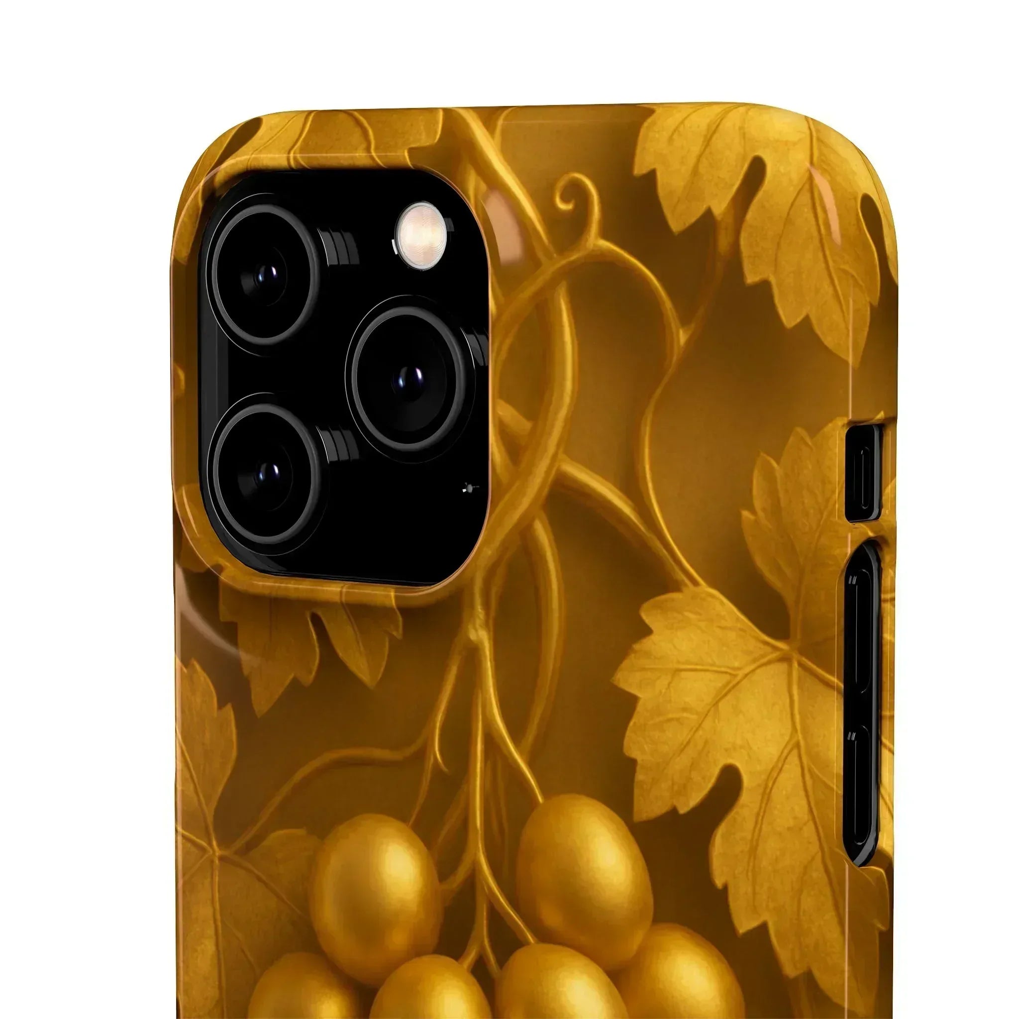 Golden Grapes Phone Case for iPhone 8–16 - KARARMDESIGN