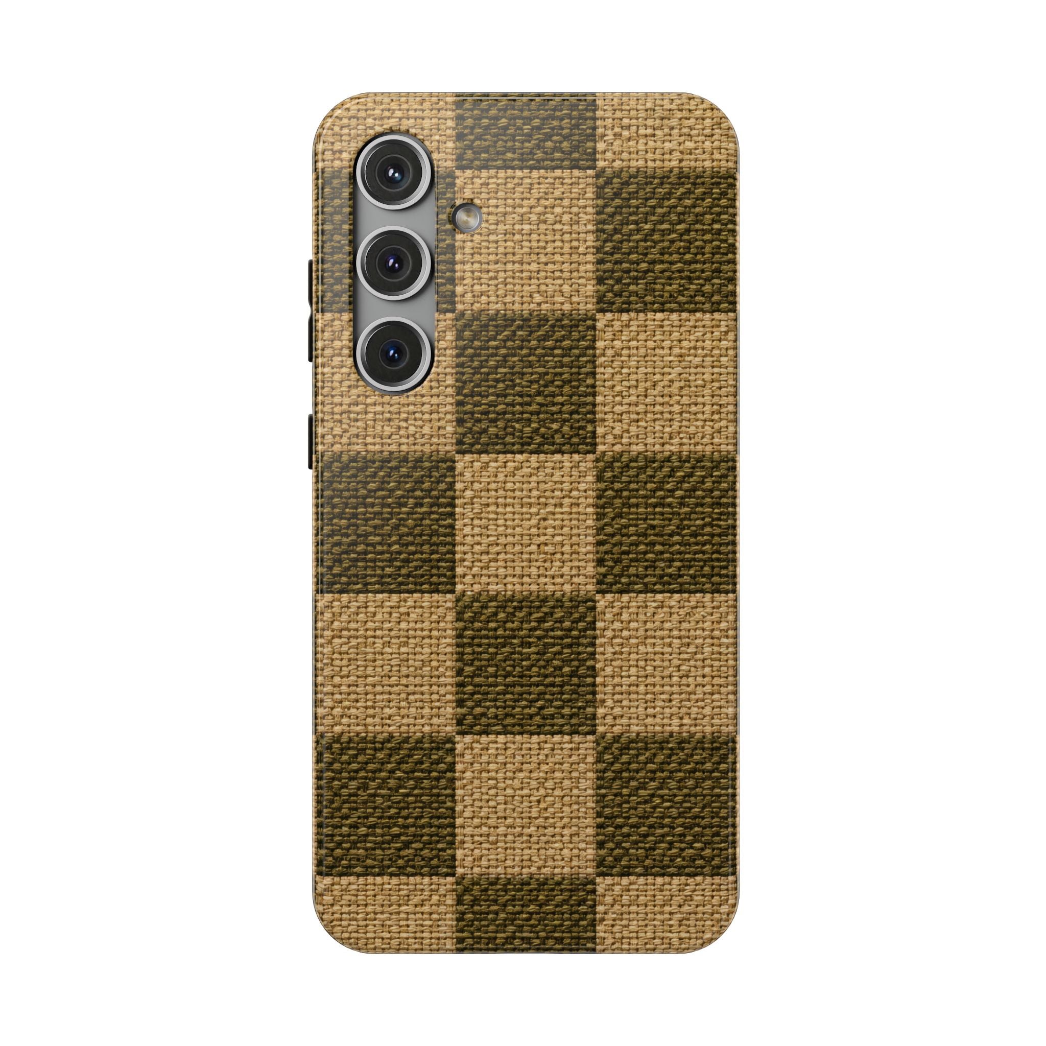 Rustic Woven Phone Case for iPhone 11-17 and Galaxy S22-S26