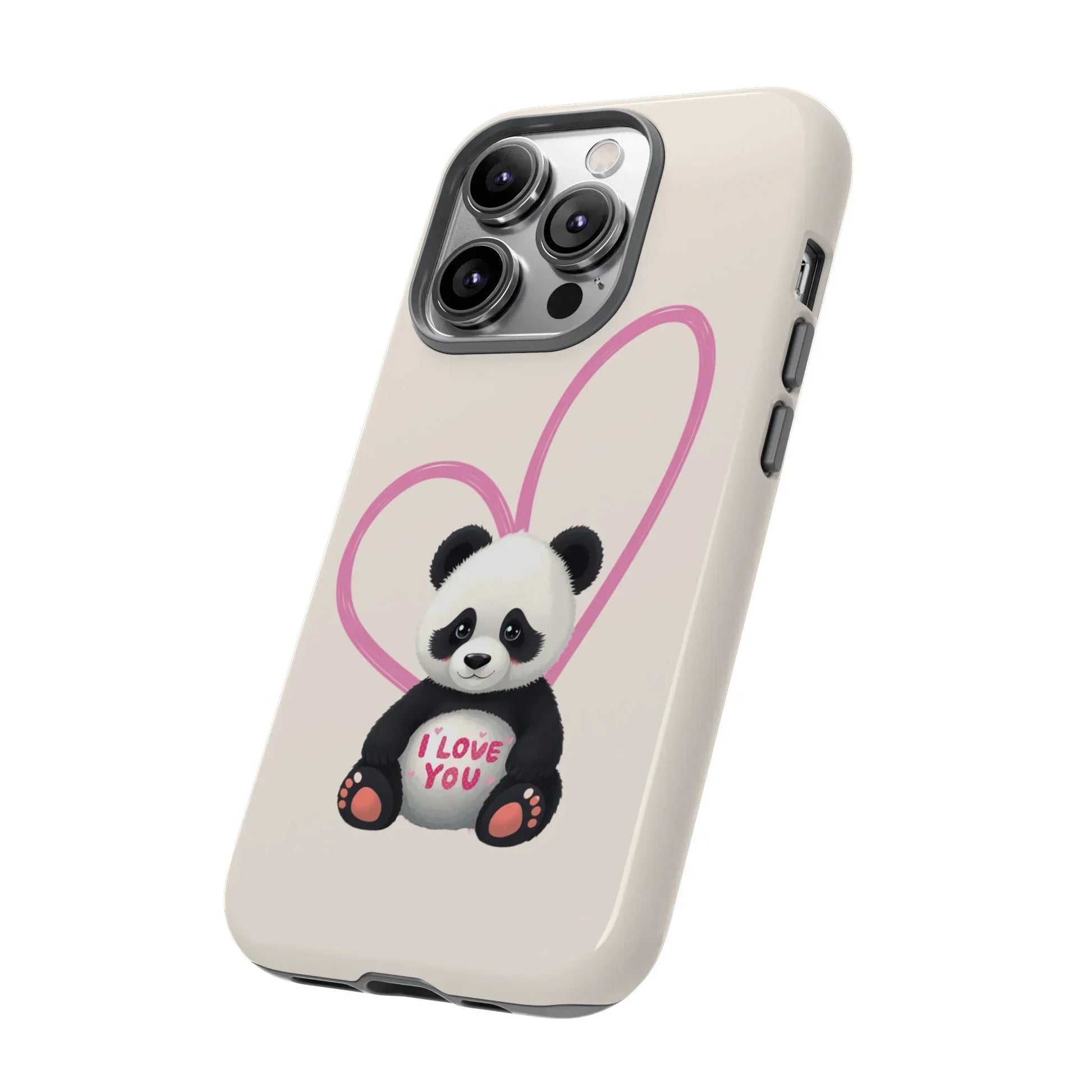Cute Panda Heart Love Phone Case for iPhone 8-16 - KARARMDESIGN