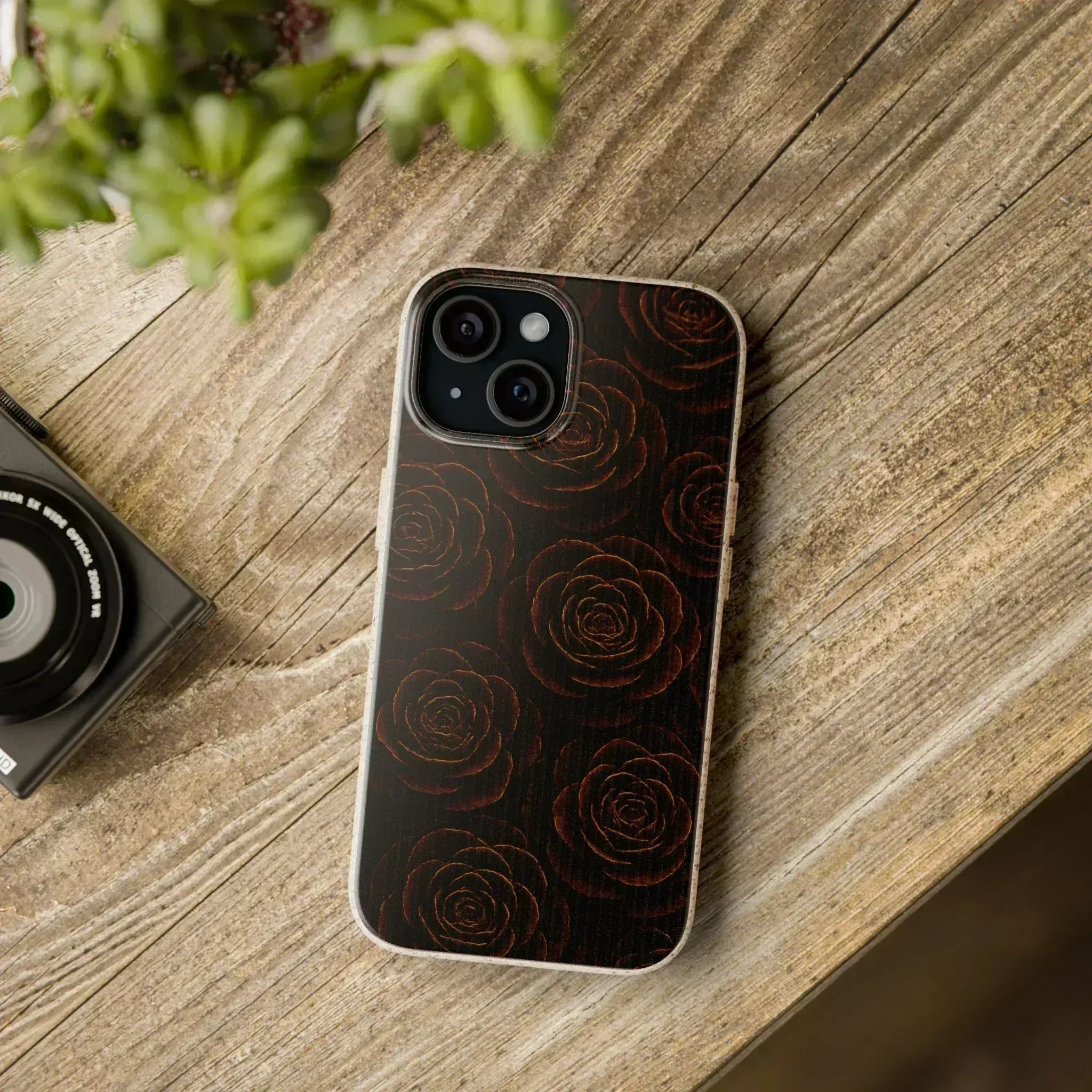 Wooden Roses Phone Case for iPhone 11-16 and Samsung Galaxy S20-S22 - KARARMDESIGN