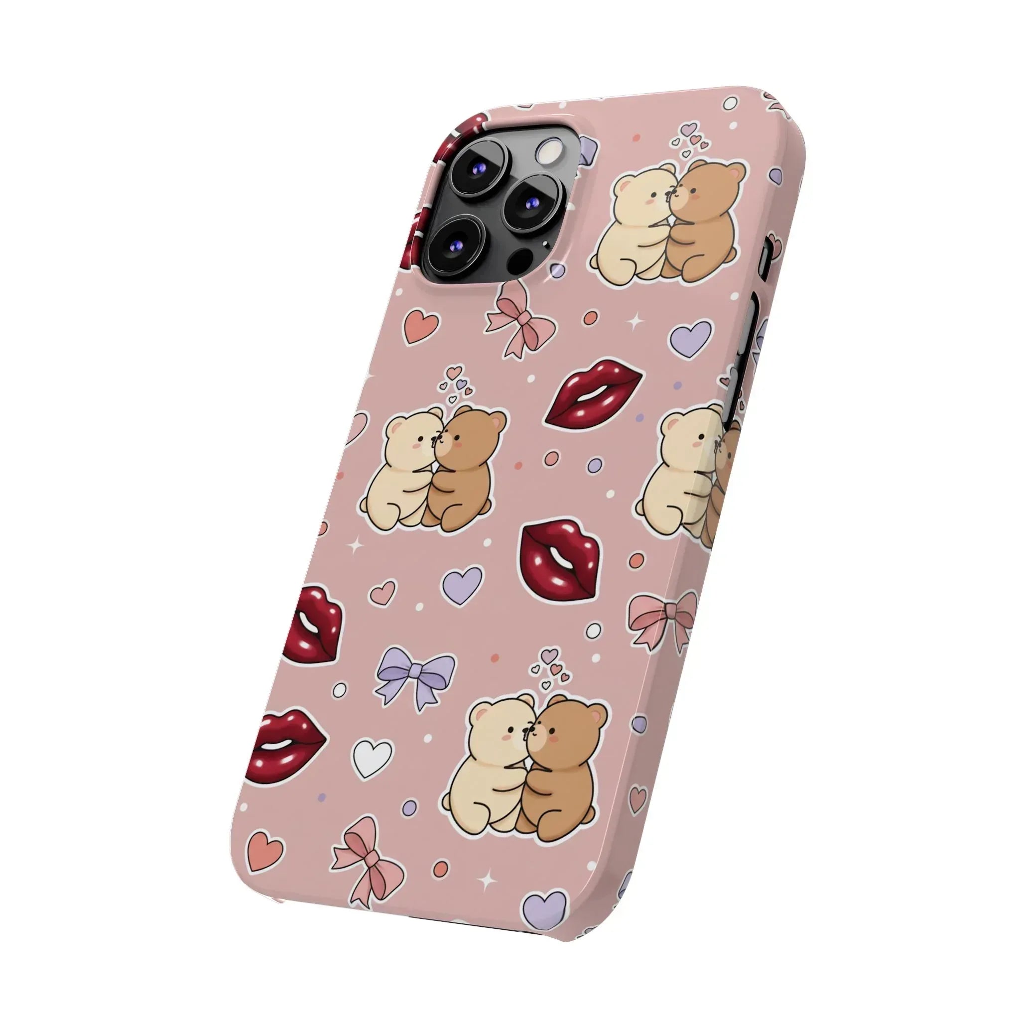 Bear Hug Bliss Phone Case for iPhone 11-17 - KARARMDESIGN