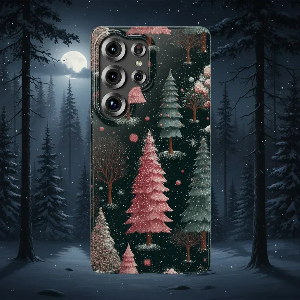 Winter Bloom Forest Phone Case for iPhone 11-17 and Galaxy S20-S25 - KARARMDESIGN
