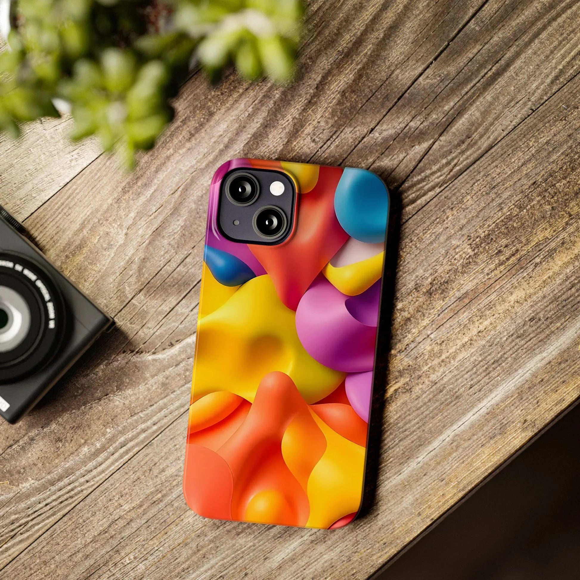 Vibrant Abstract Color Phone Case for iPhone 11-16 - KARARMDESIGN