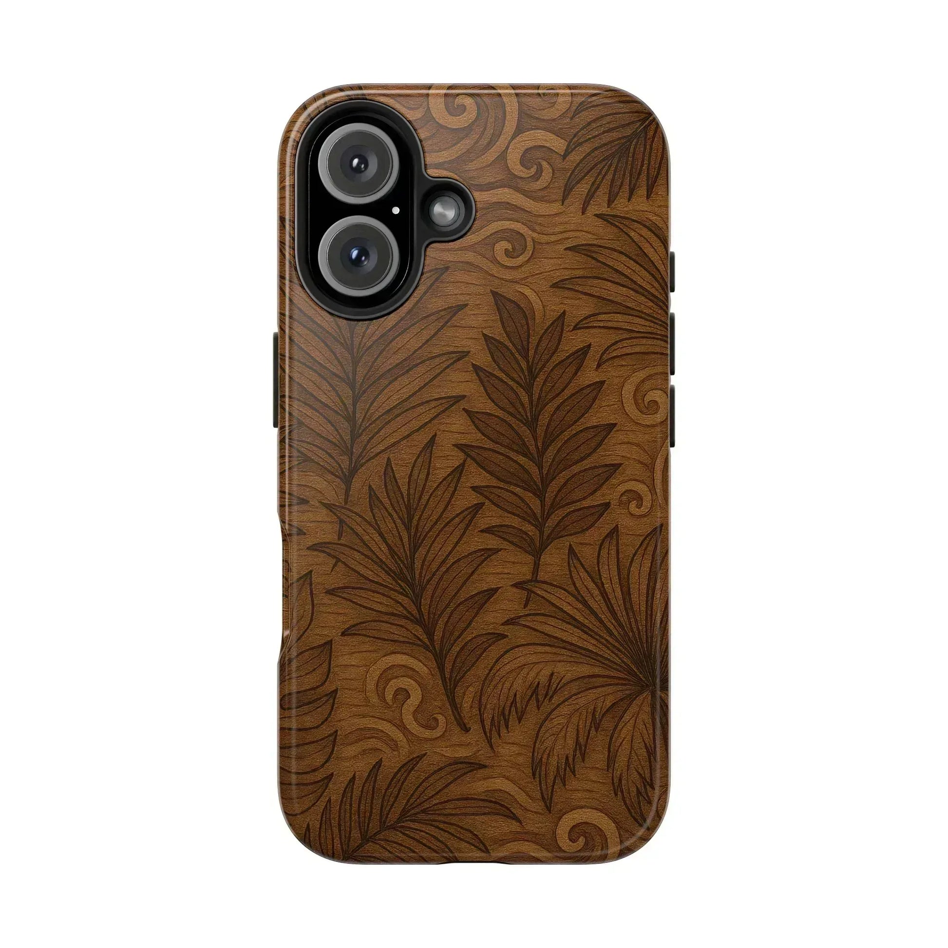 Wood Leaf Armor Phone Case for iPhone and Galaxy - KARARMDESIGN