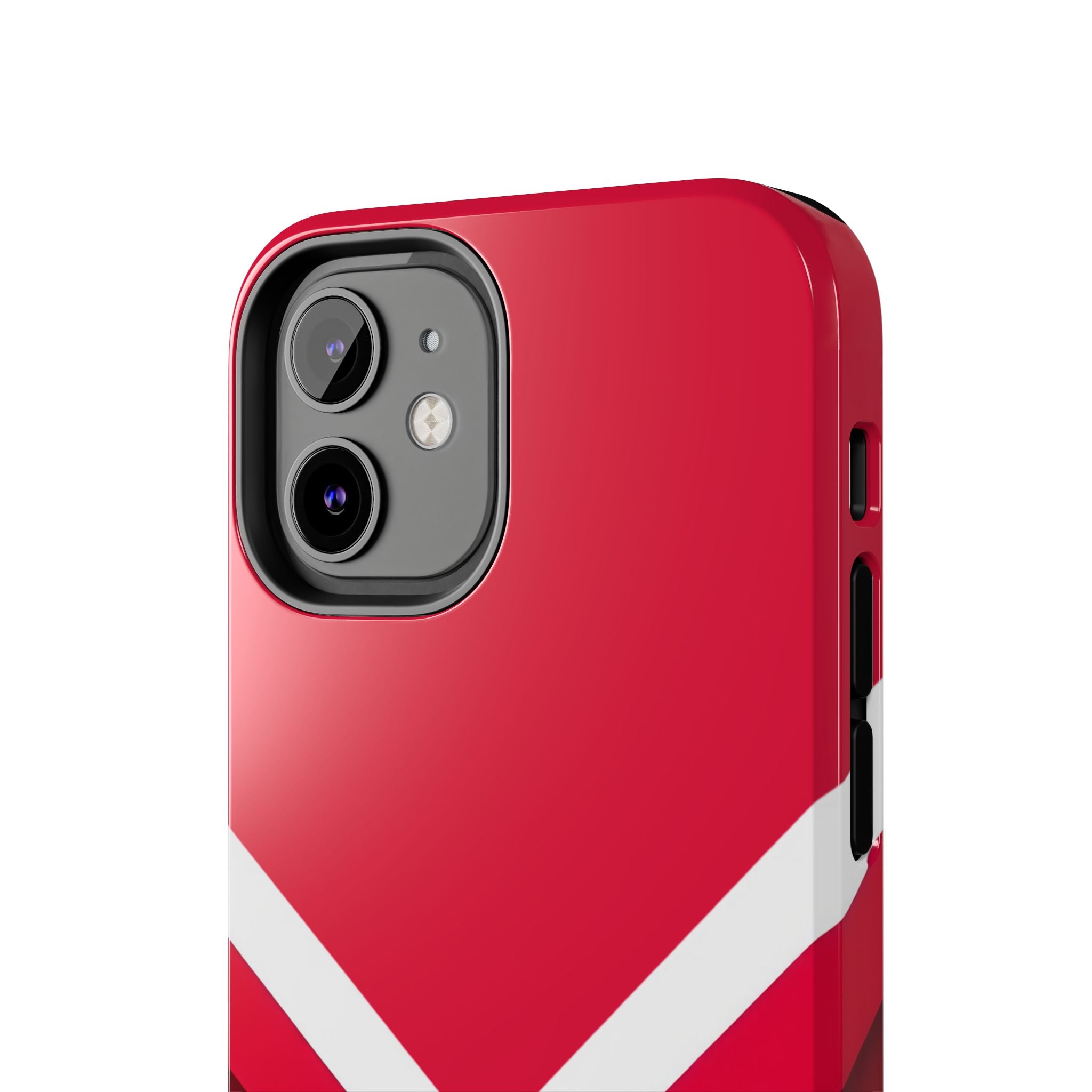Red Chevron Armor Phone Case for iPhone 11–16 & Galaxy S21–S24