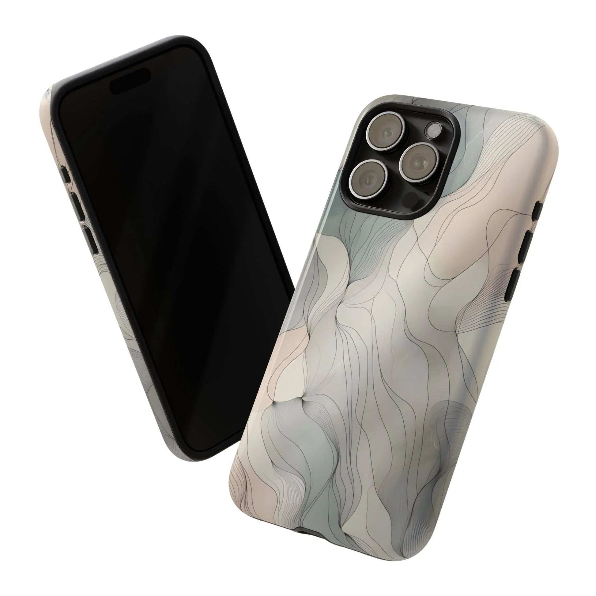 Pastel Wave Phone Case – Minimalist Design for iPhone & Pixel - KARARMDESIGN