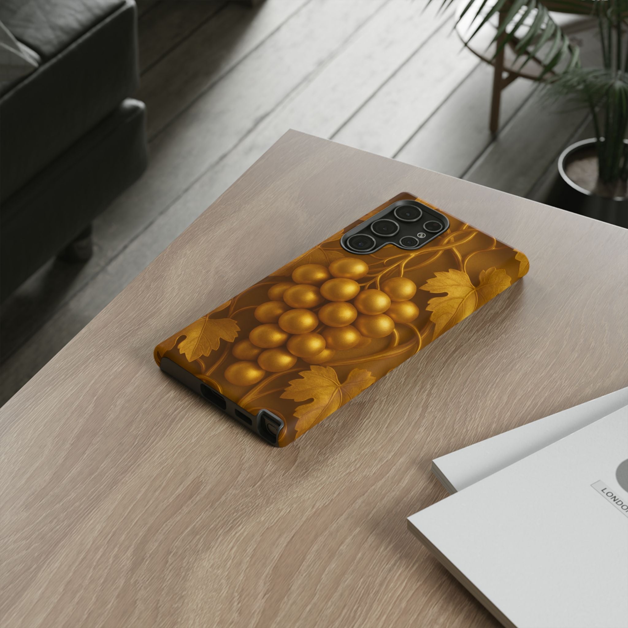 Golden Grapes Tough Phone Case for Samsung Galaxy S20–S26