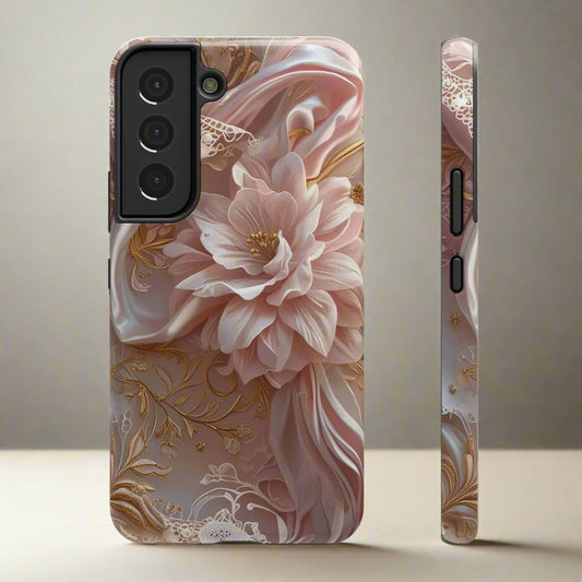 Elegant Floral Impact-Resistant Phone Case for iPhone 12-16 and Samsung Galaxy S21-S22 Models - KarArmDesign