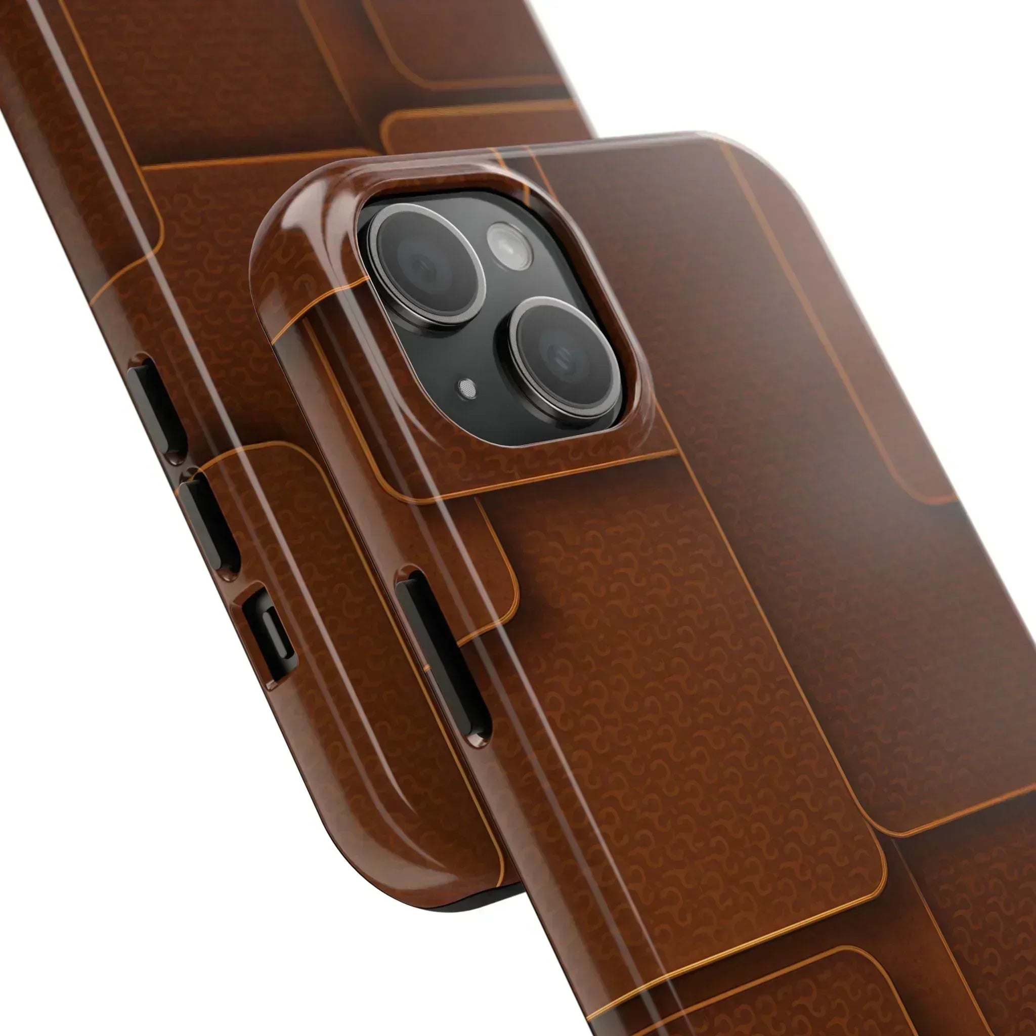 Textured Brown Phone Case for iPhone 7-16 and Samsung Galaxy S21-S24 - KARARMDESIGN