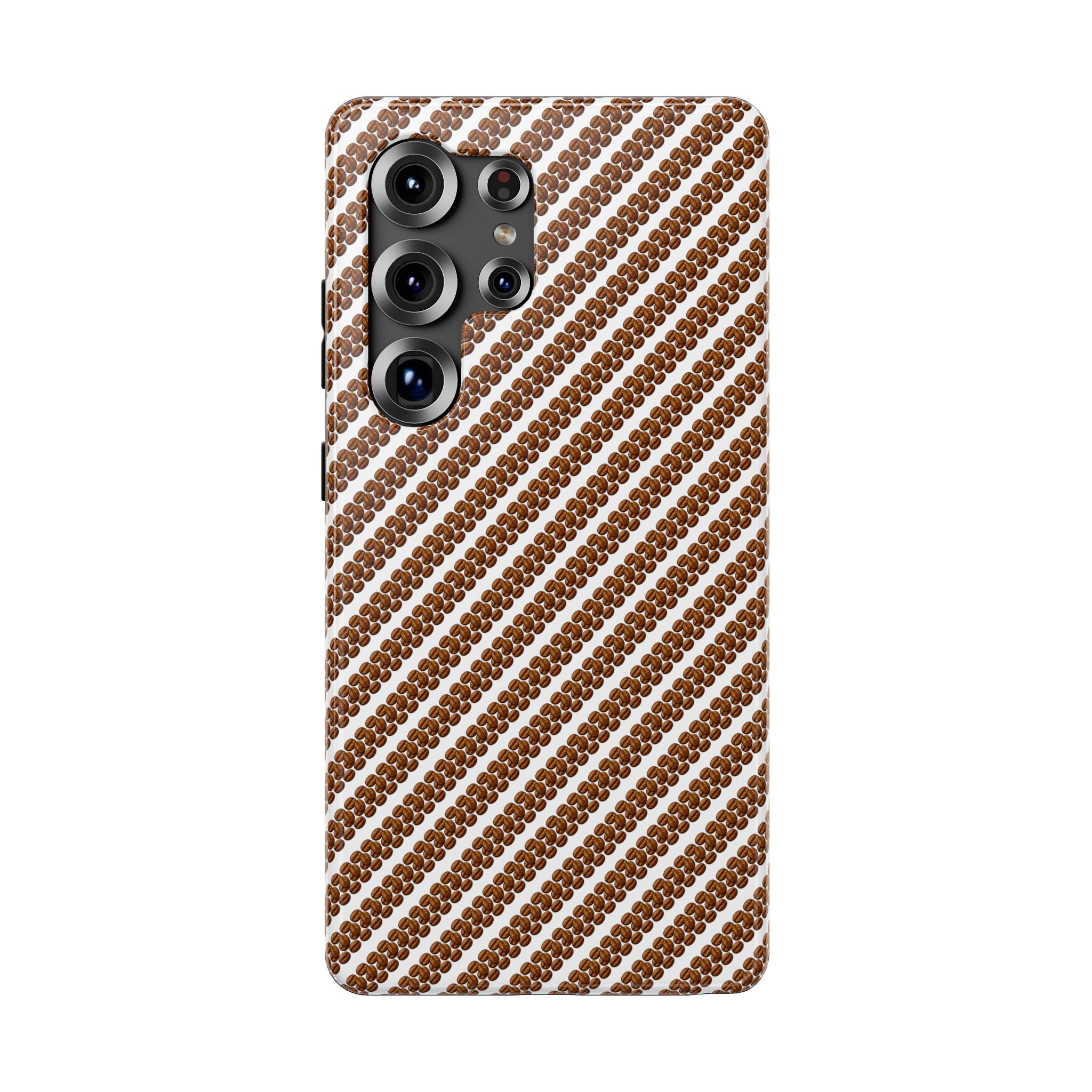 Coffee Pattern Phone Case for iPhone 11–17 & Samsung Galaxy S22–S26