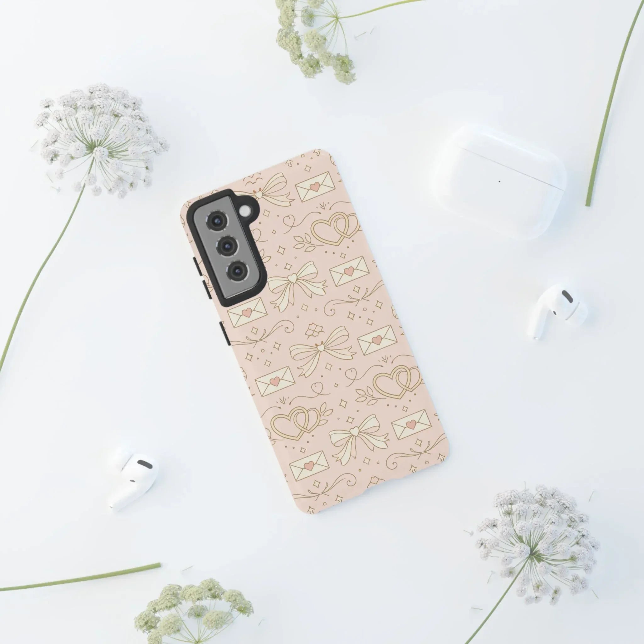 Sweet Romance Tough Phone Case for iPhone 11–17 & Galaxy S10–S25 - KARARMDESIGN