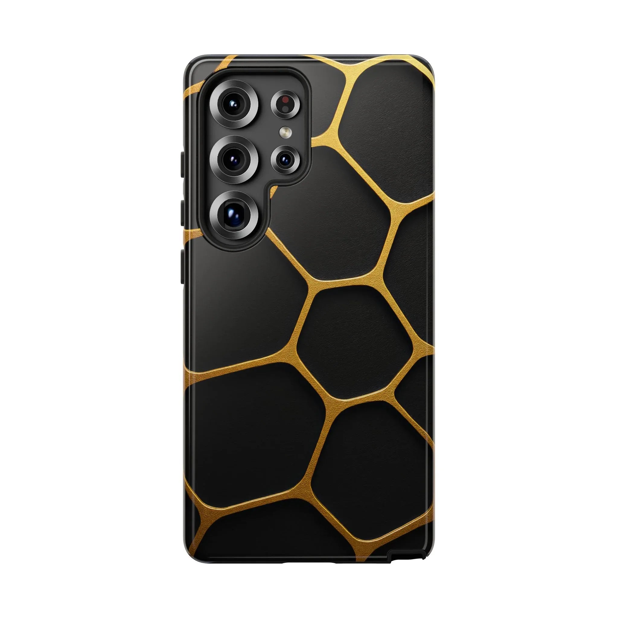 Golden Cellscape Phone Case for iPhone 8-17 and Galaxy S20-S25 - KARARMDESIGN