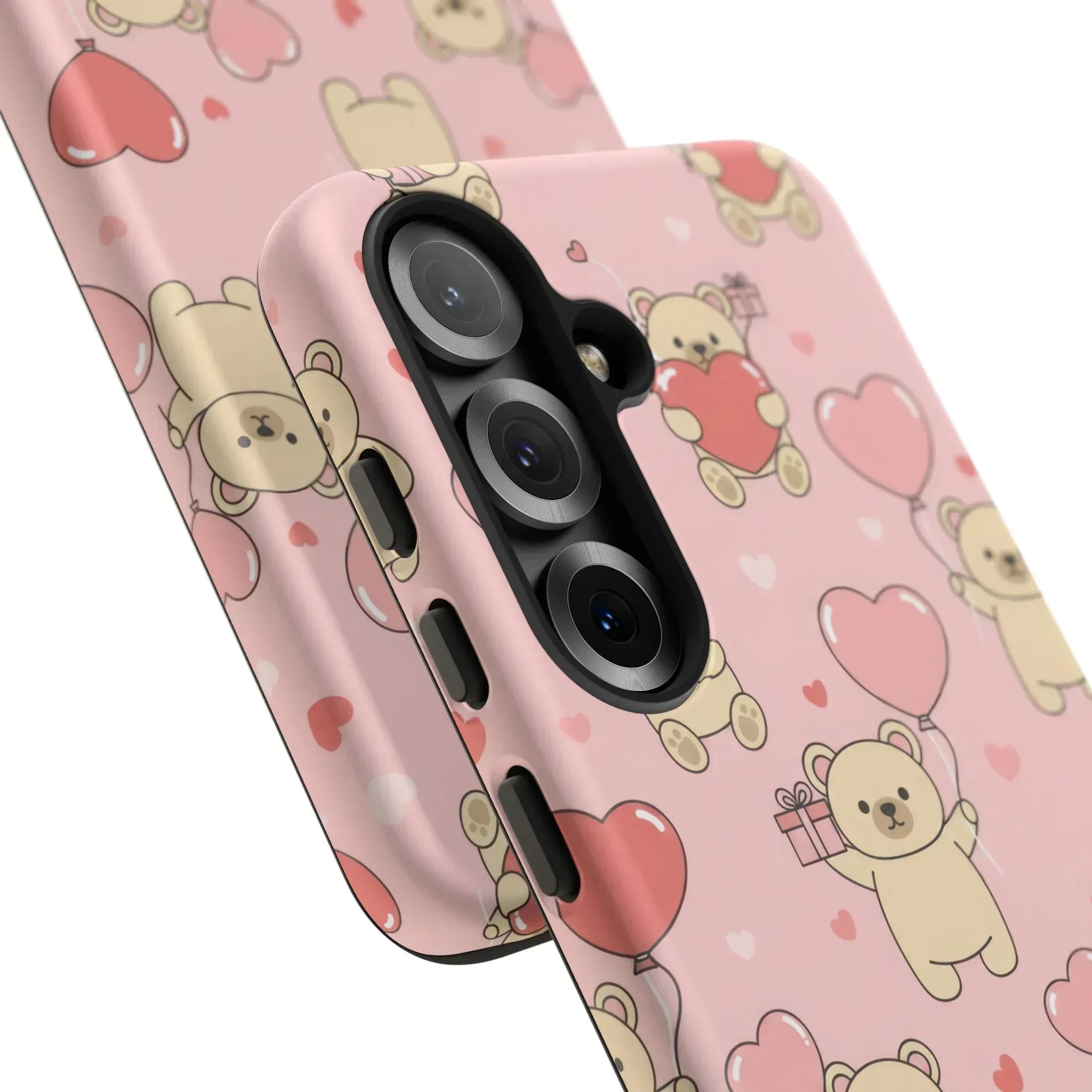 Teddy's Valentine Parade Phone Case for iPhone 11-17 and Galaxy S21-S25 - KARARMDESIGN