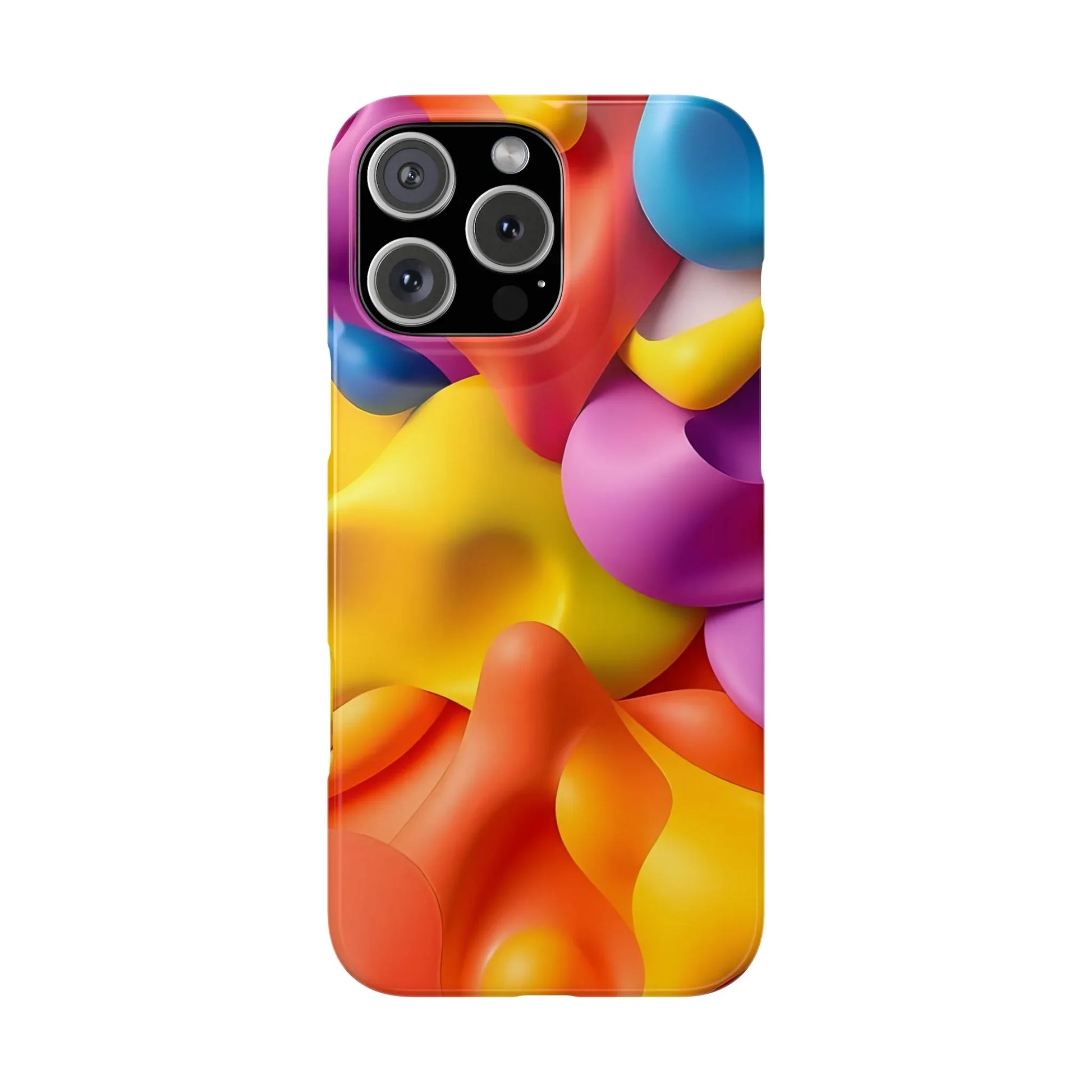 Vibrant Abstract Color Phone Case for iPhone 11-16 - KARARMDESIGN