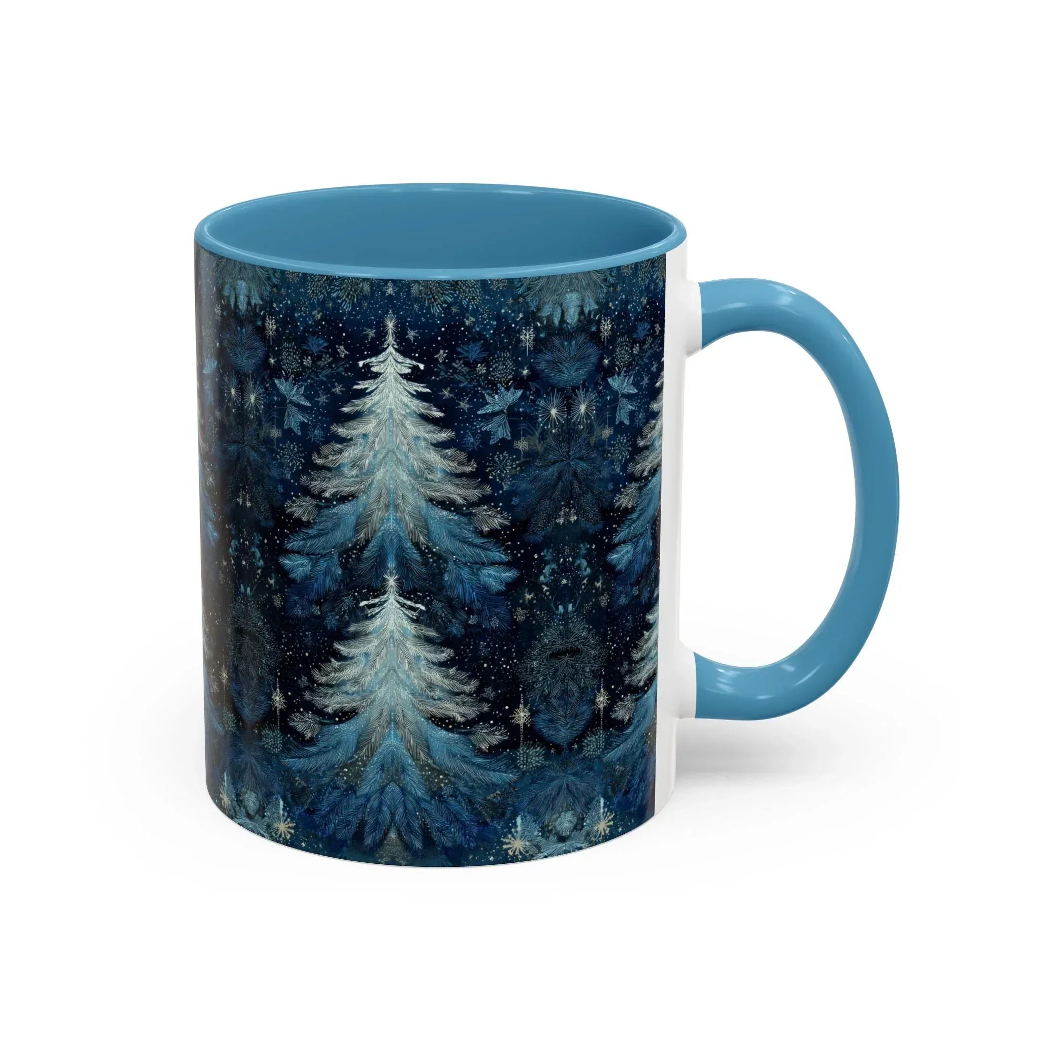 Blue Christmas Tree Accent Coffee Mug - KARARMDESIGN