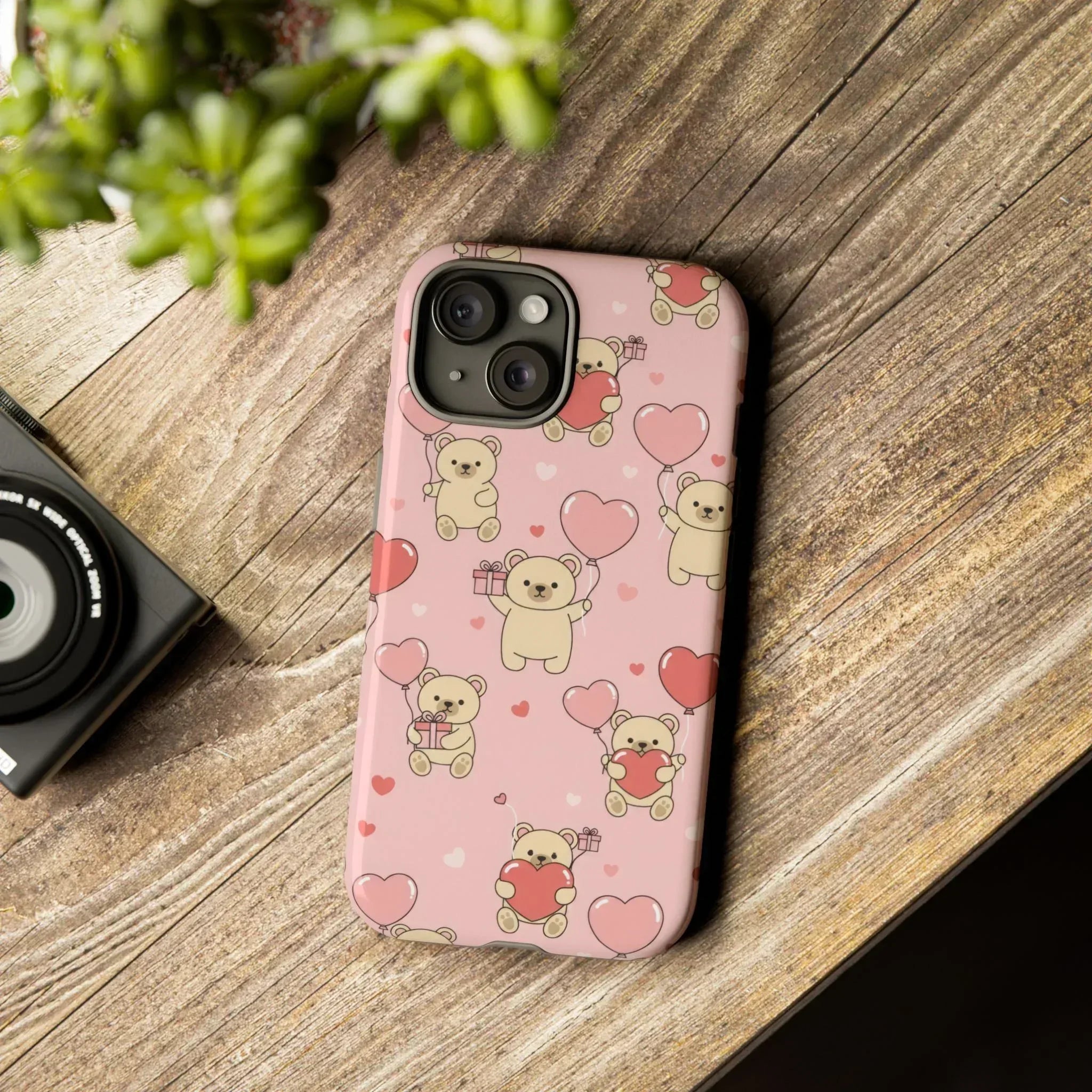 Teddy's Valentine Parade Phone Case for iPhone 11-17 and Galaxy S21-S25 - KARARMDESIGN