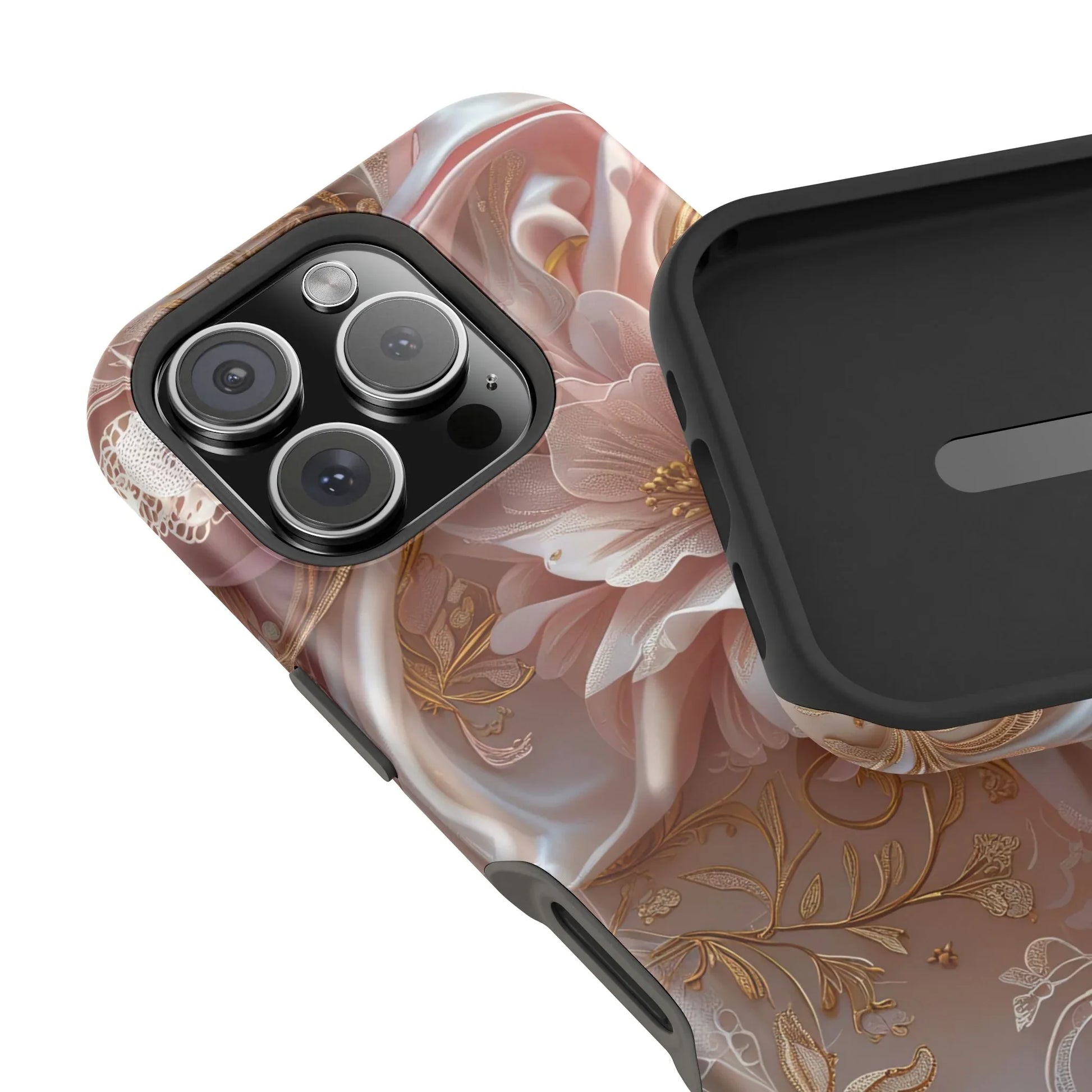 Elegant Floral Phone Case for iPhone 11-17 and Samsung Galaxy S21-S22 - KARARMDESIGN