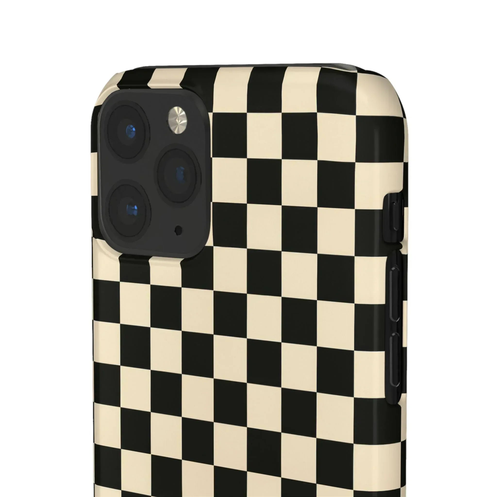 Stylish Matte Checker Phone Case for iPhone 11-17 and Galaxy S20-S25 - KARARMDESIGN