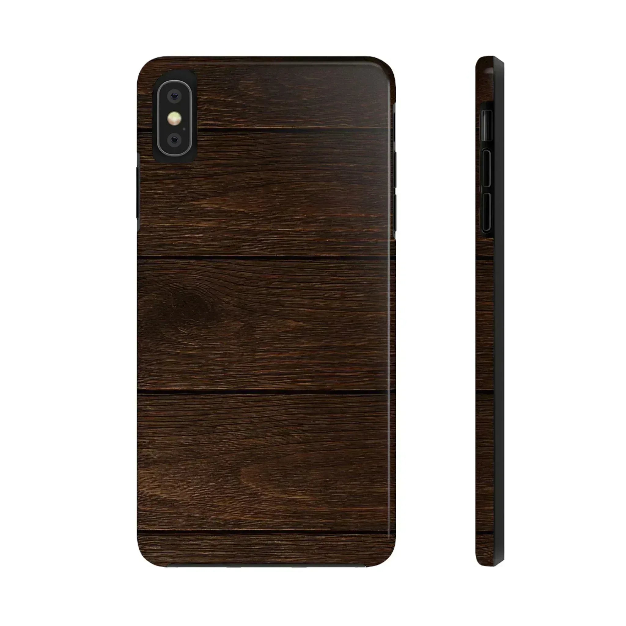 Dark Wood Grain Phone Case for iPhone and Galaxy - KARARMDESIGN