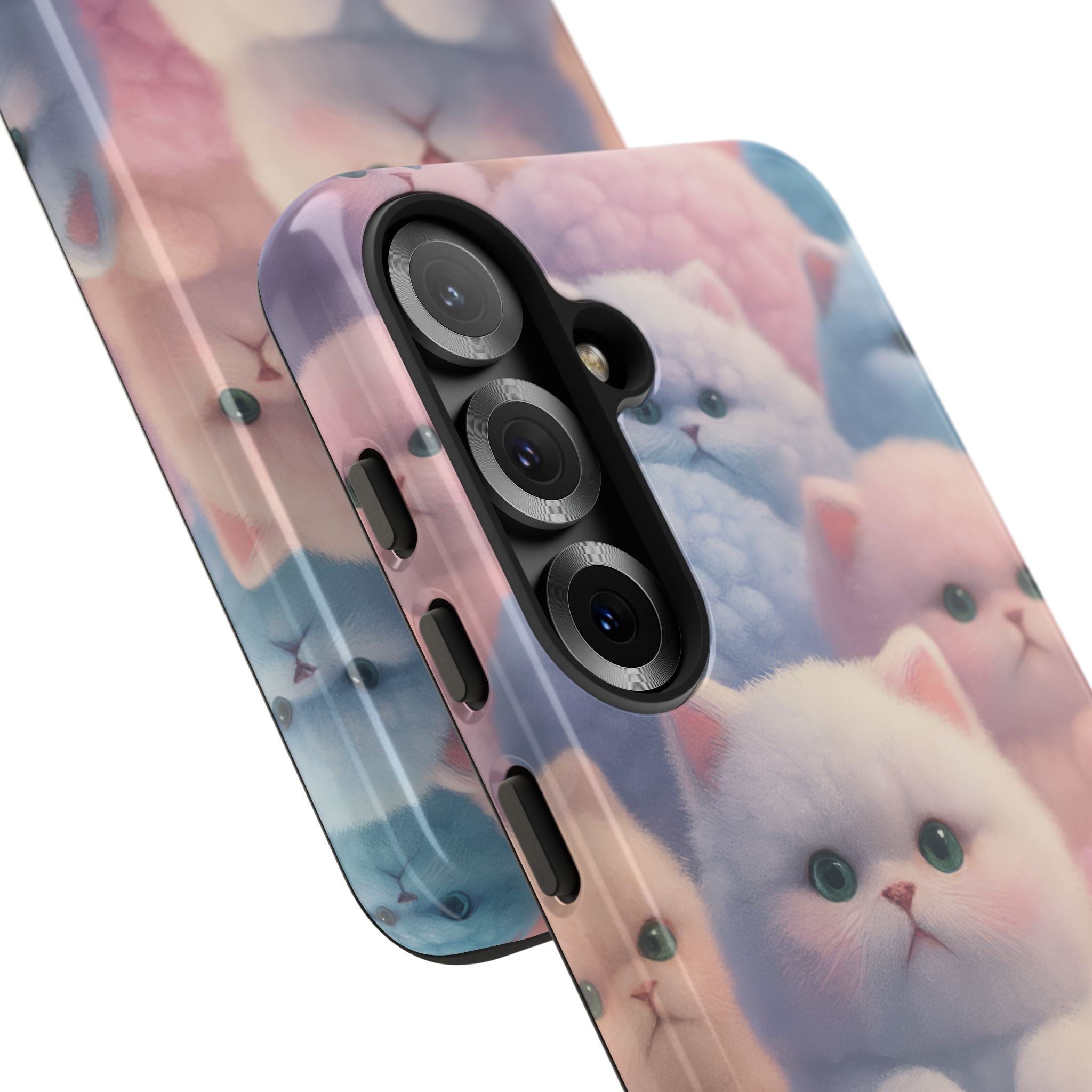 Pastel Kitten Phone Case for iPhone 8-17 and Samsung Galaxy S10-S25 Models - KARARMDESIGN