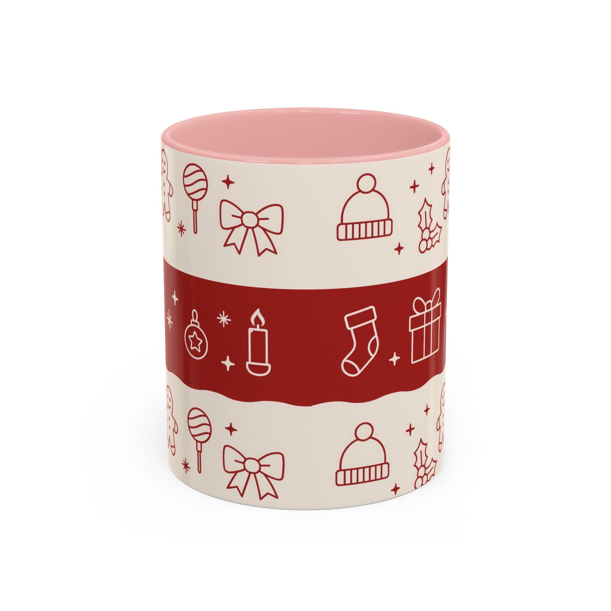 Holiday Cheer Icons Mug - Accent Coffee Mug (11, 15oz)