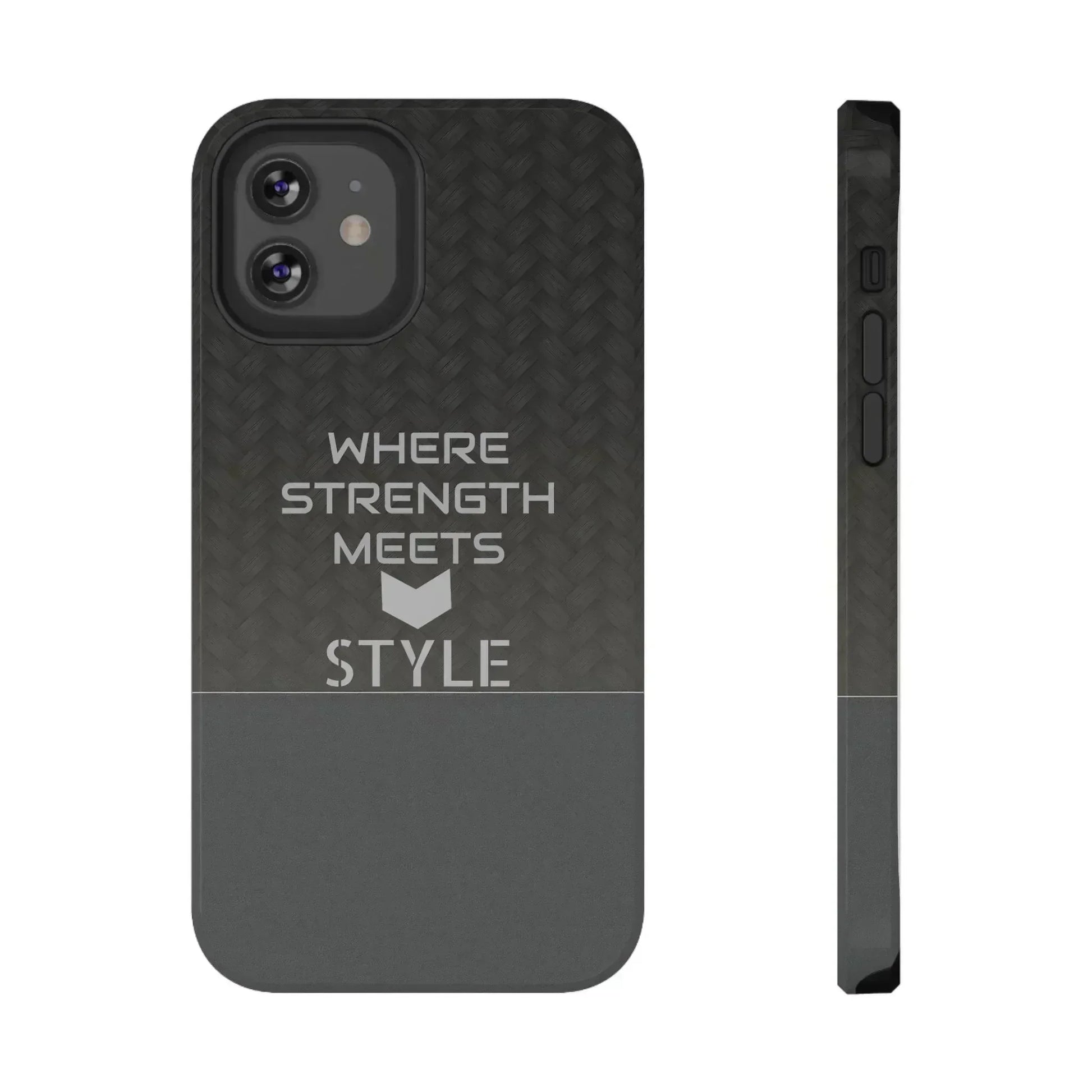 Gray Carbon Phone Case for iPhone 12-16 and Galaxy S21-S22 - KARARMDESIGN