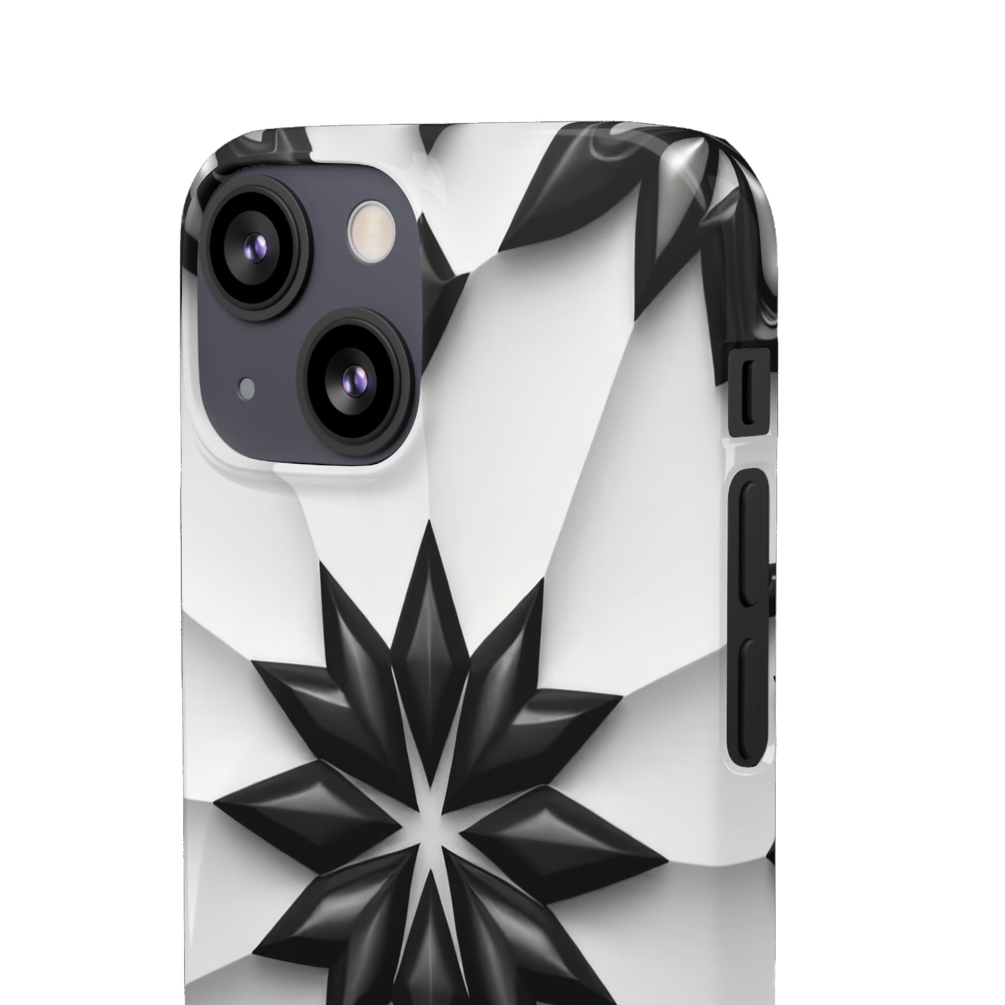 Black & White Geometric Snap Case for iPhone & Samsung Galaxy
