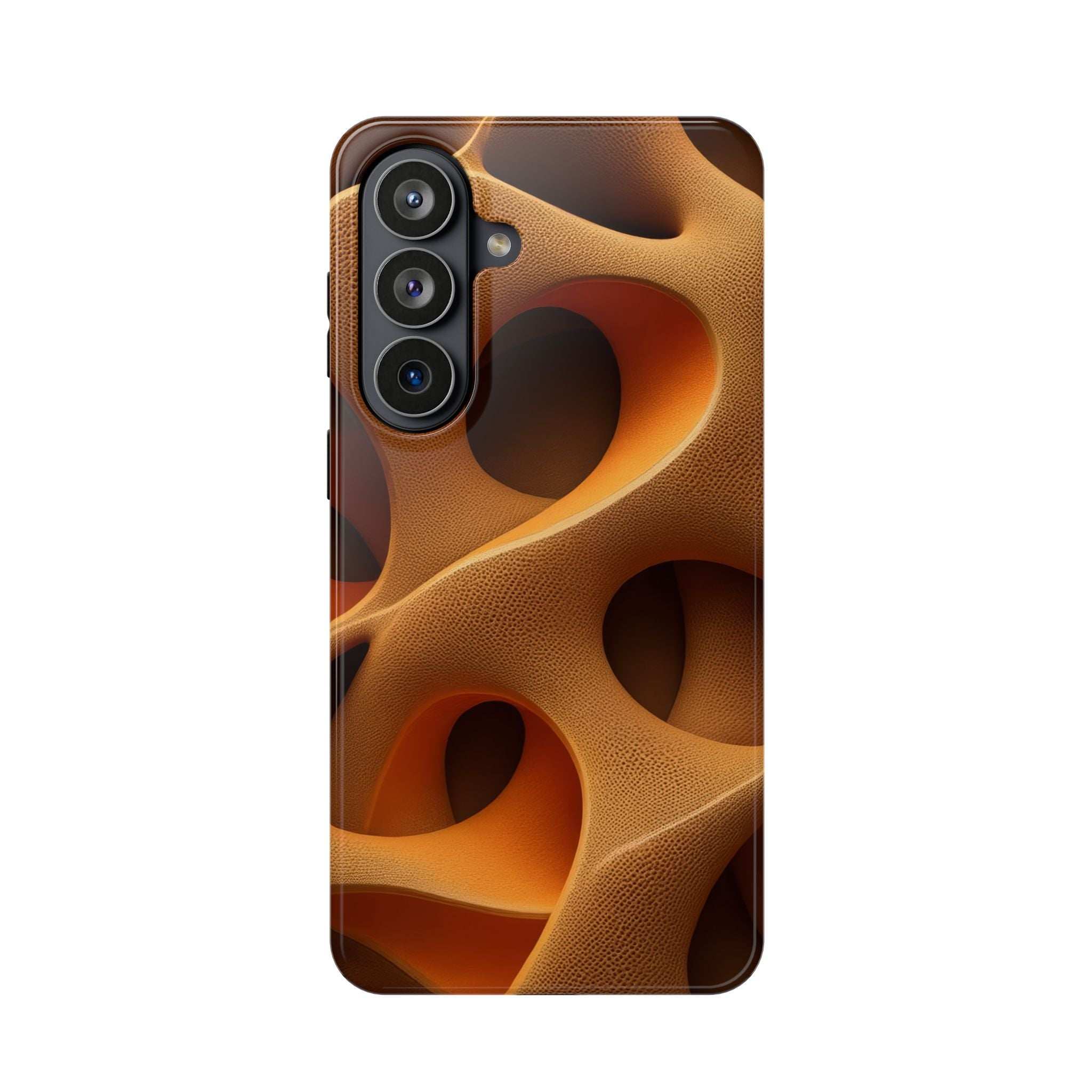Amber Flow Phone Case for iPhone 11-17 and Samsung Galaxy S21-S26 Models