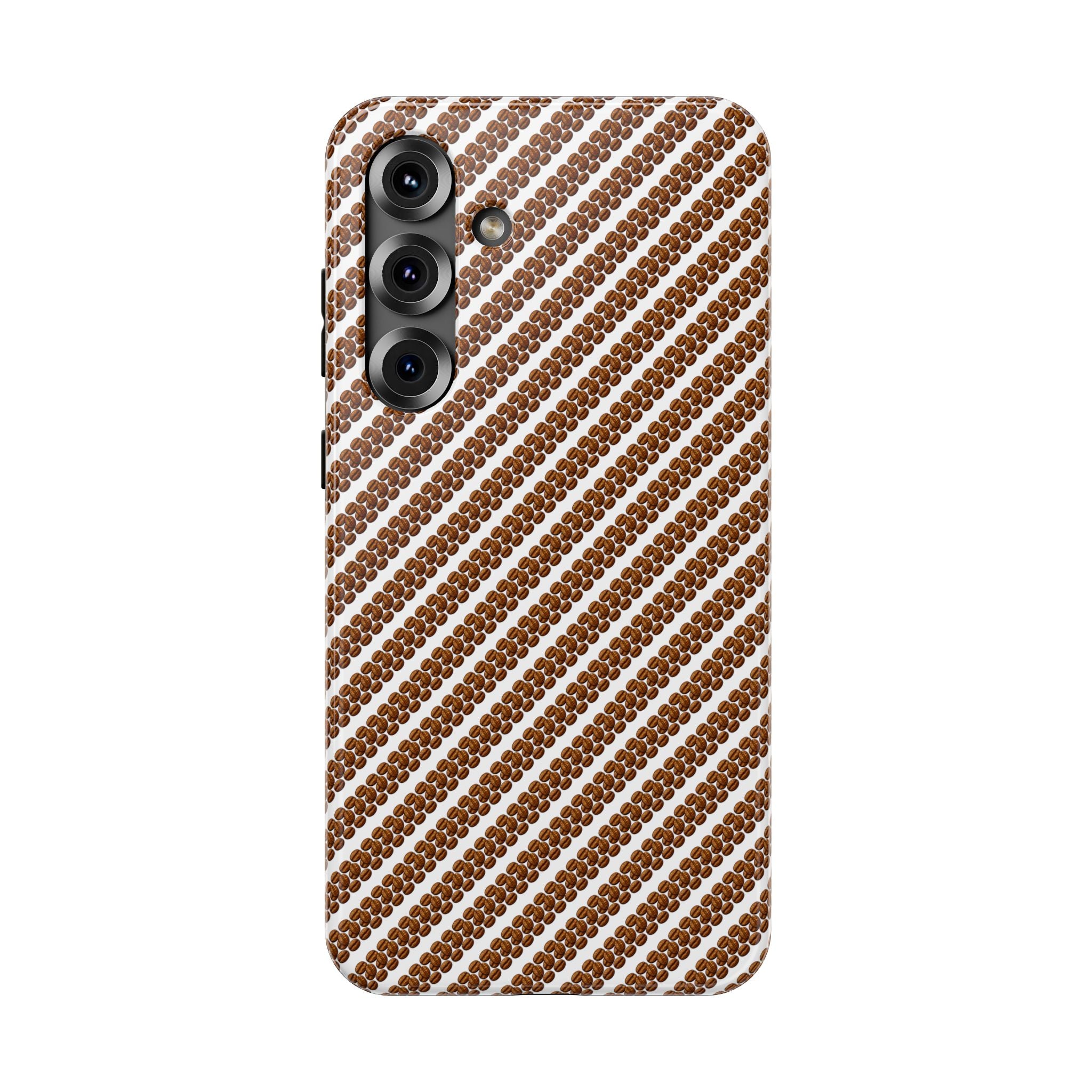 Coffee Pattern Phone Case for iPhone 11–17 & Samsung Galaxy S22–S26