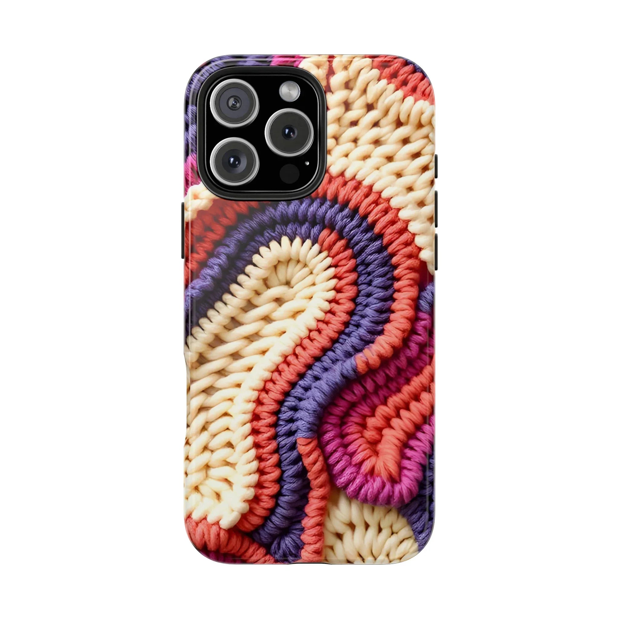 Handwoven Textile Art Phone Case for iPhone 11-17 and Galaxy S21-S25 - KARARMDESIGN