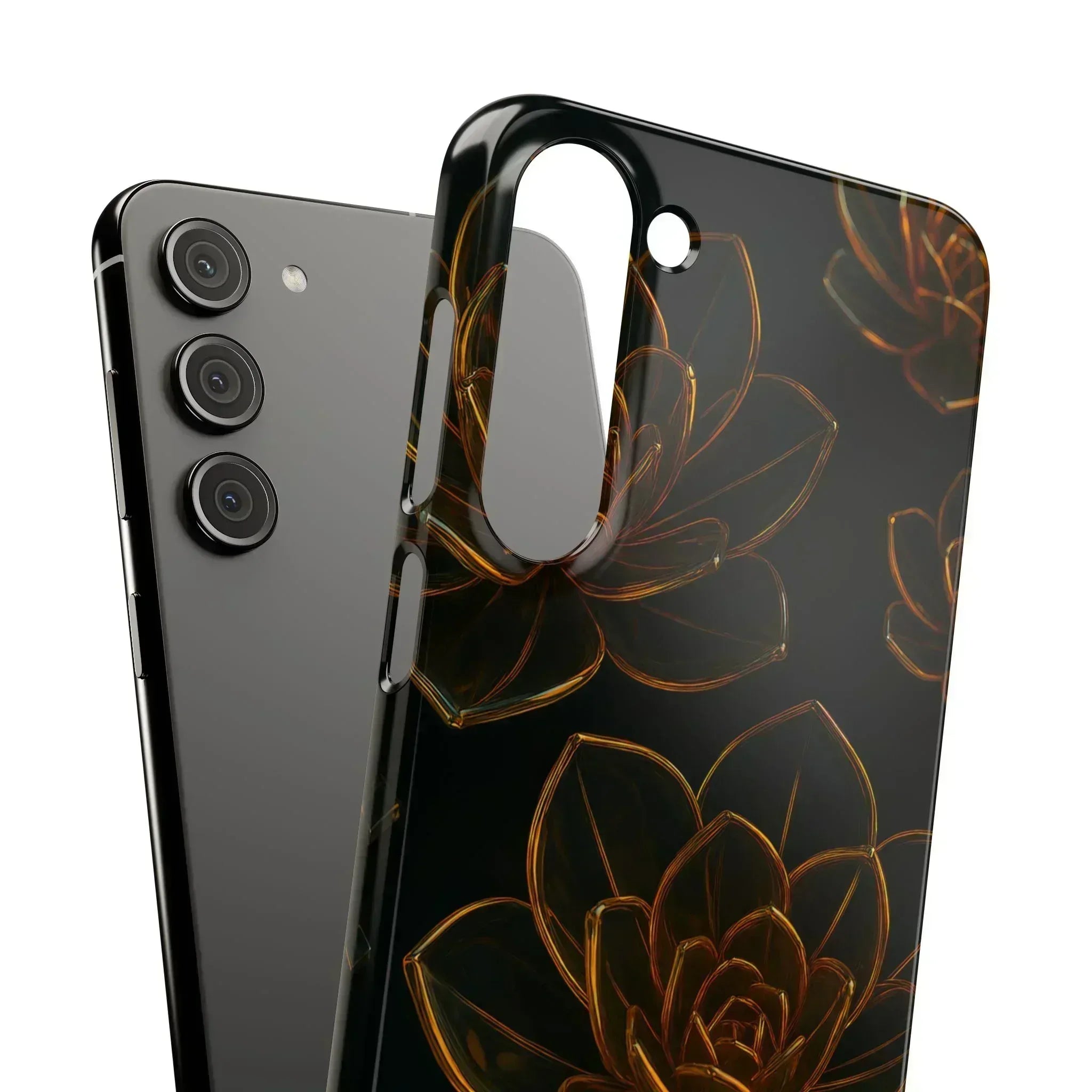 Glass Flower Phone Case for iPhone 8-16 and Galaxy S20-S24 - KARARMDESIGN