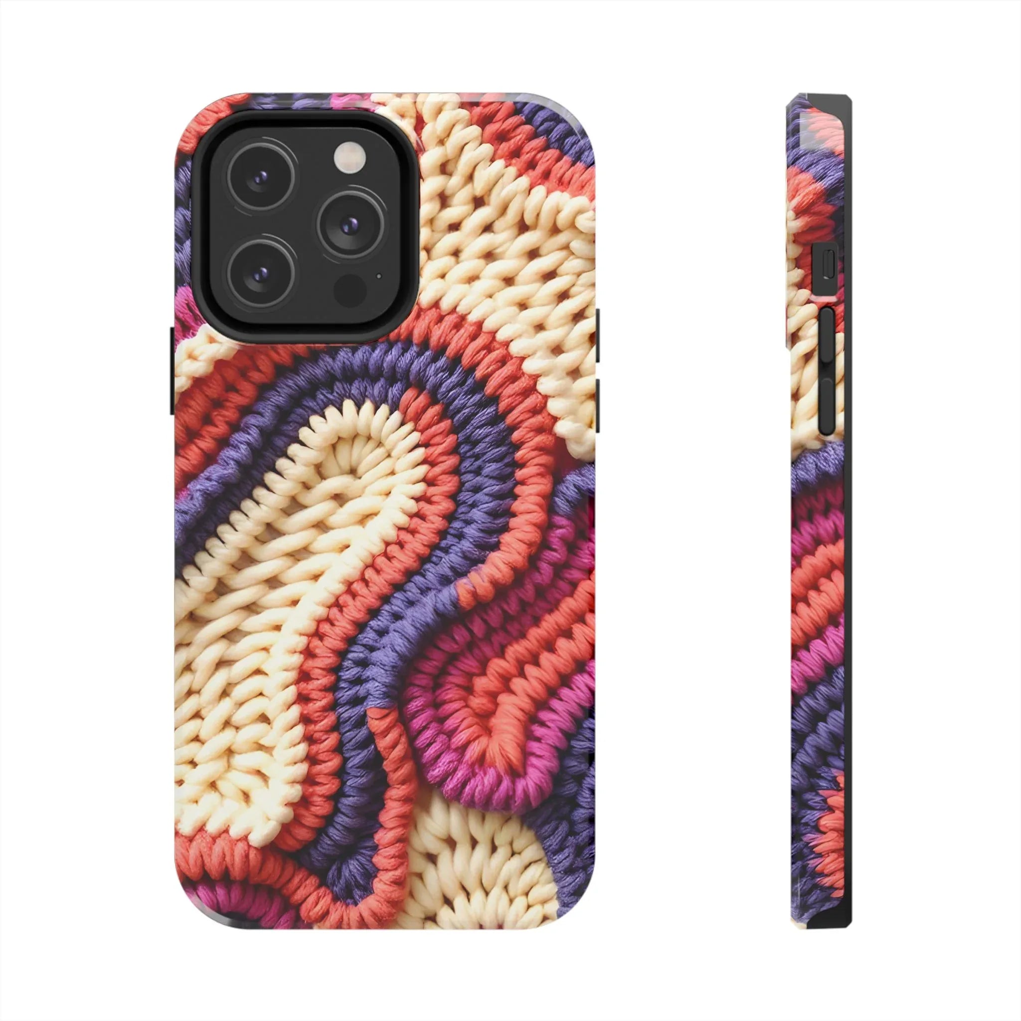 Handwoven Textile Art Phone Case for iPhone 11-17 and Galaxy S21-S25 - KARARMDESIGN