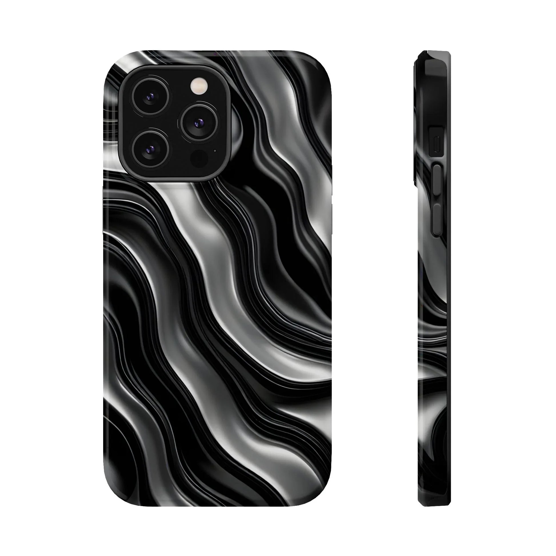 Wavy Illusion Marble Phone Case for iPhone 13-17 - KARARMDESIGN