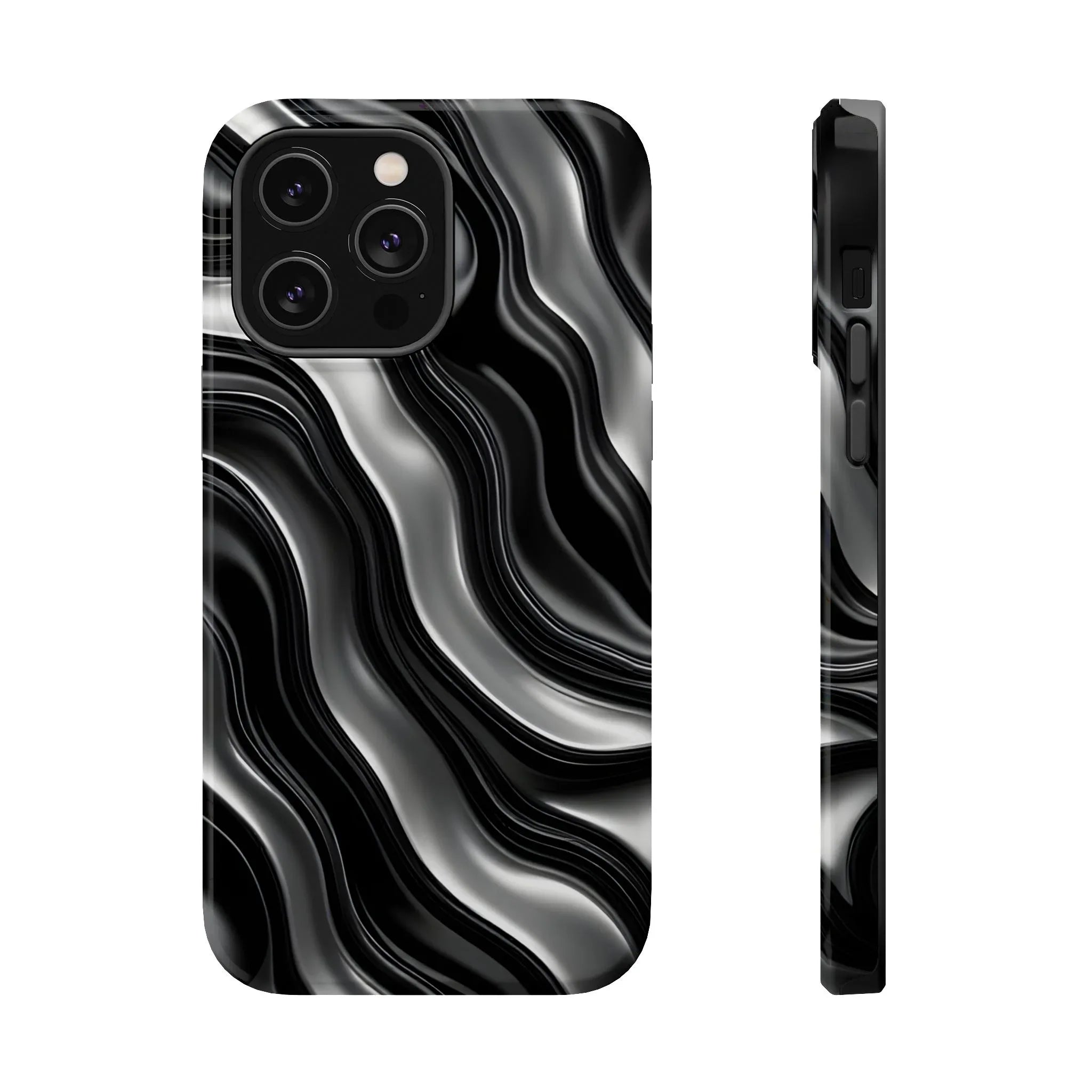 Wavy Illusion Marble Phone Case for iPhone 13-17 - KARARMDESIGN