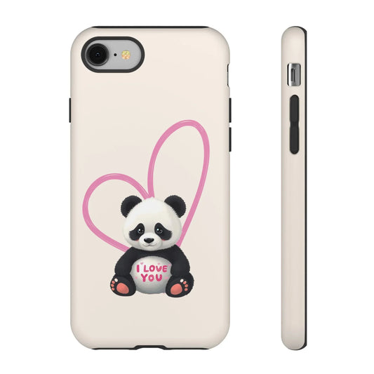 Cute Panda Heart Love Phone Case for iPhone 8-16 Models - KarArmDesign