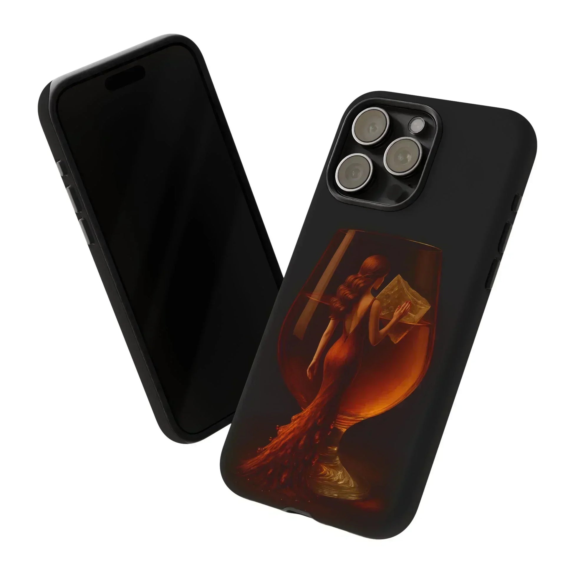 Elegant Midnight Lady Phone Case for iPhone 8-16 and Google Pixel up to 9 Models - KarArmDesign