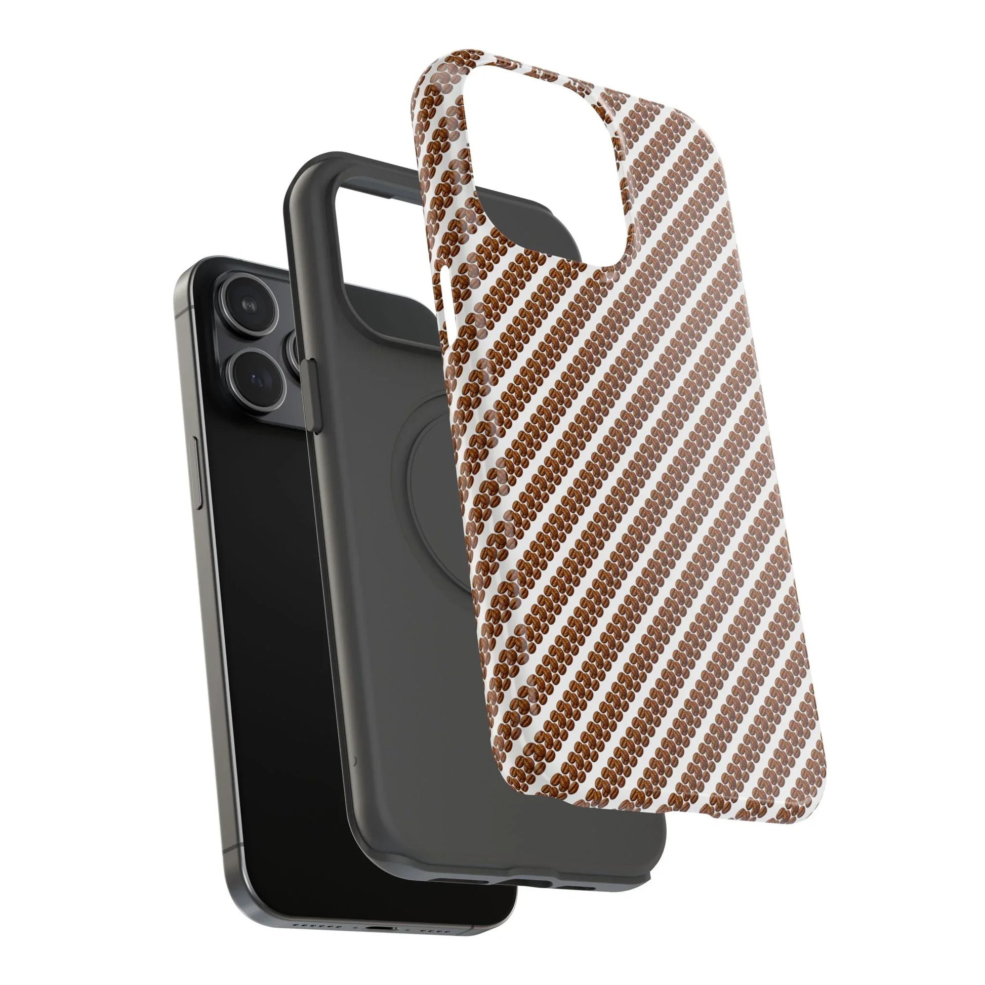 Stylish Coffee Pattern Phone Case for iPhone 11–17 and Galaxy S21–S22 - KARARMDESIGN