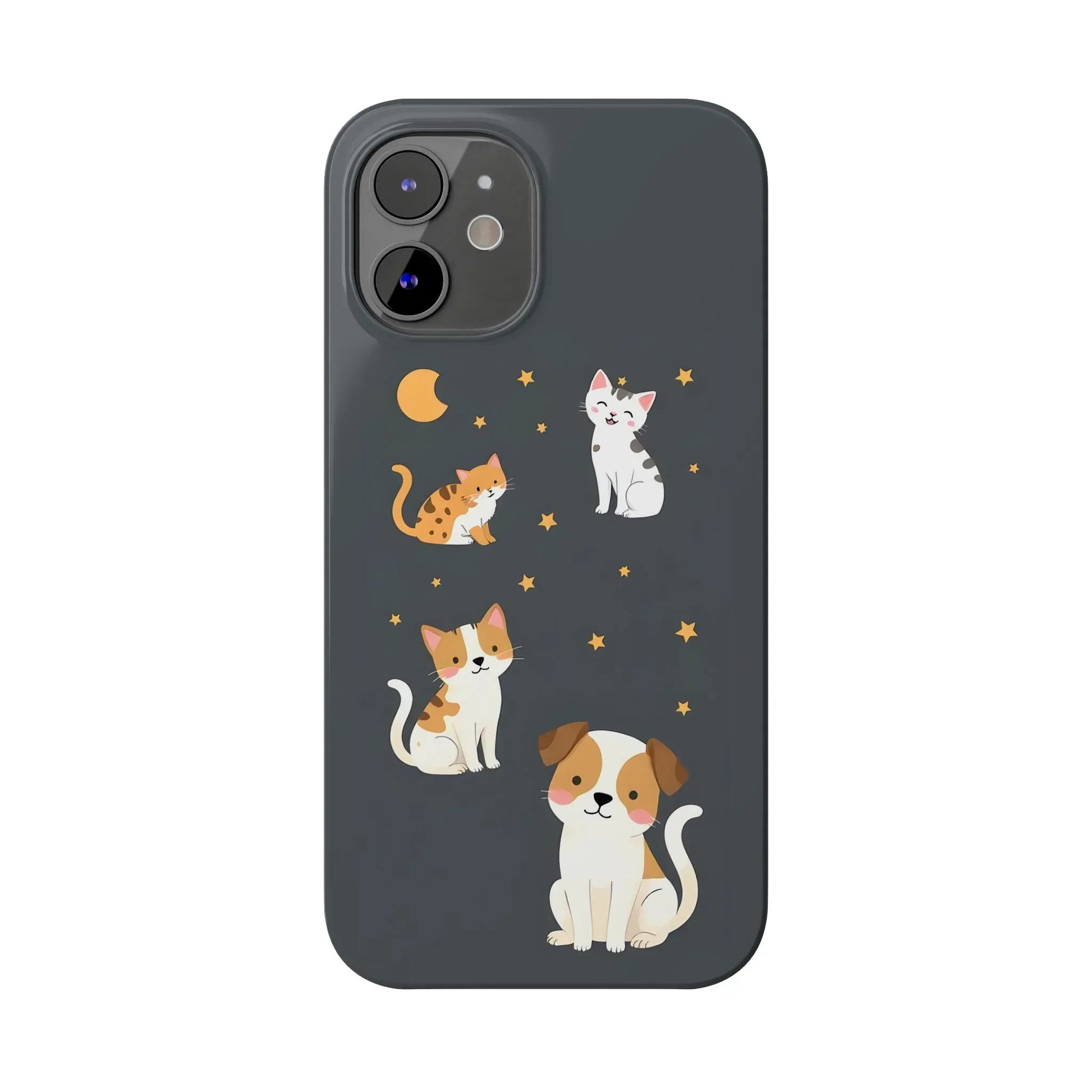 Cute Cat and Dog Phone Case for iPhone 11-17 - KARARMDESIGN
