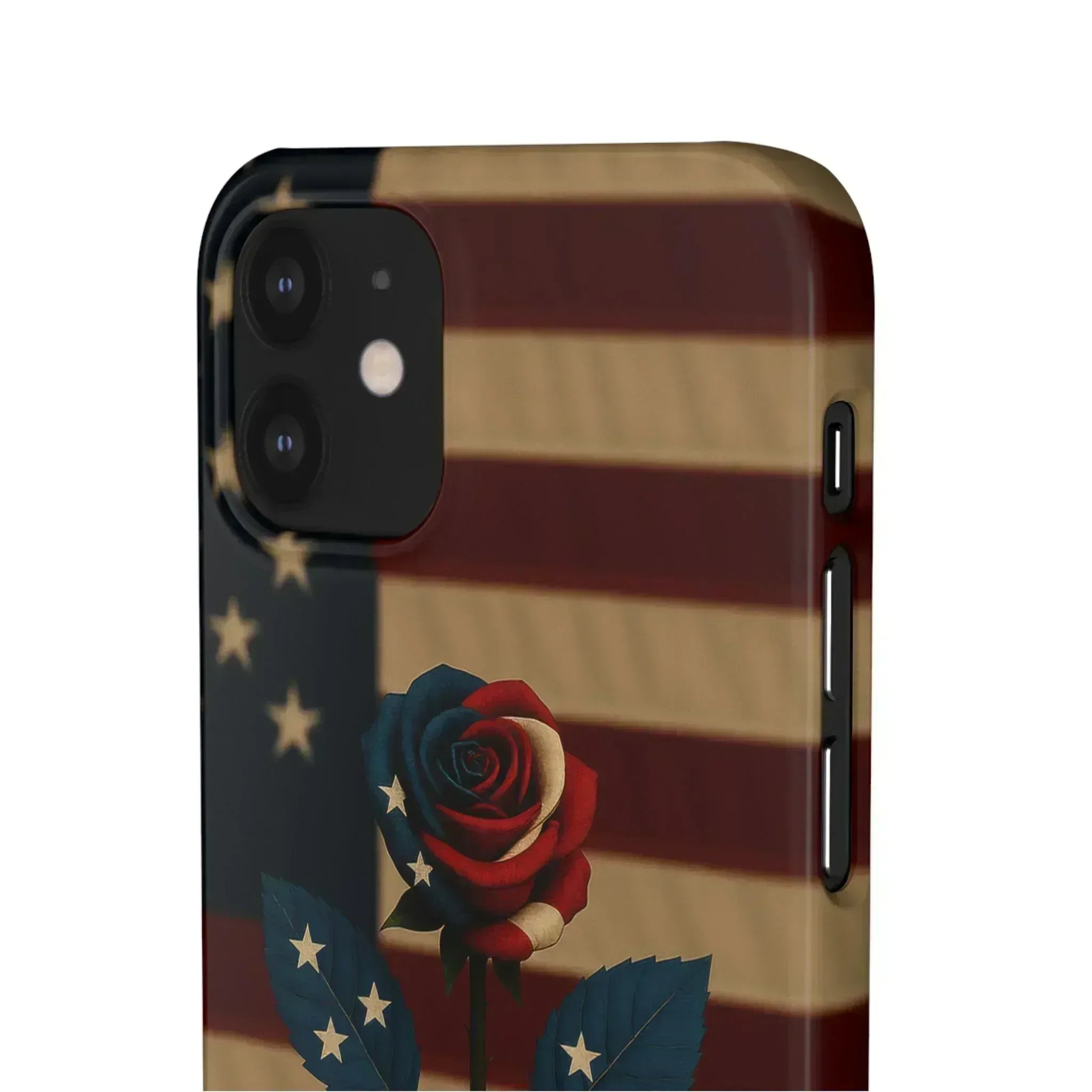 American Rose Flag Phone Case for iPhone 8-16 and Galaxy S10-S24 - KARARMDESIGN